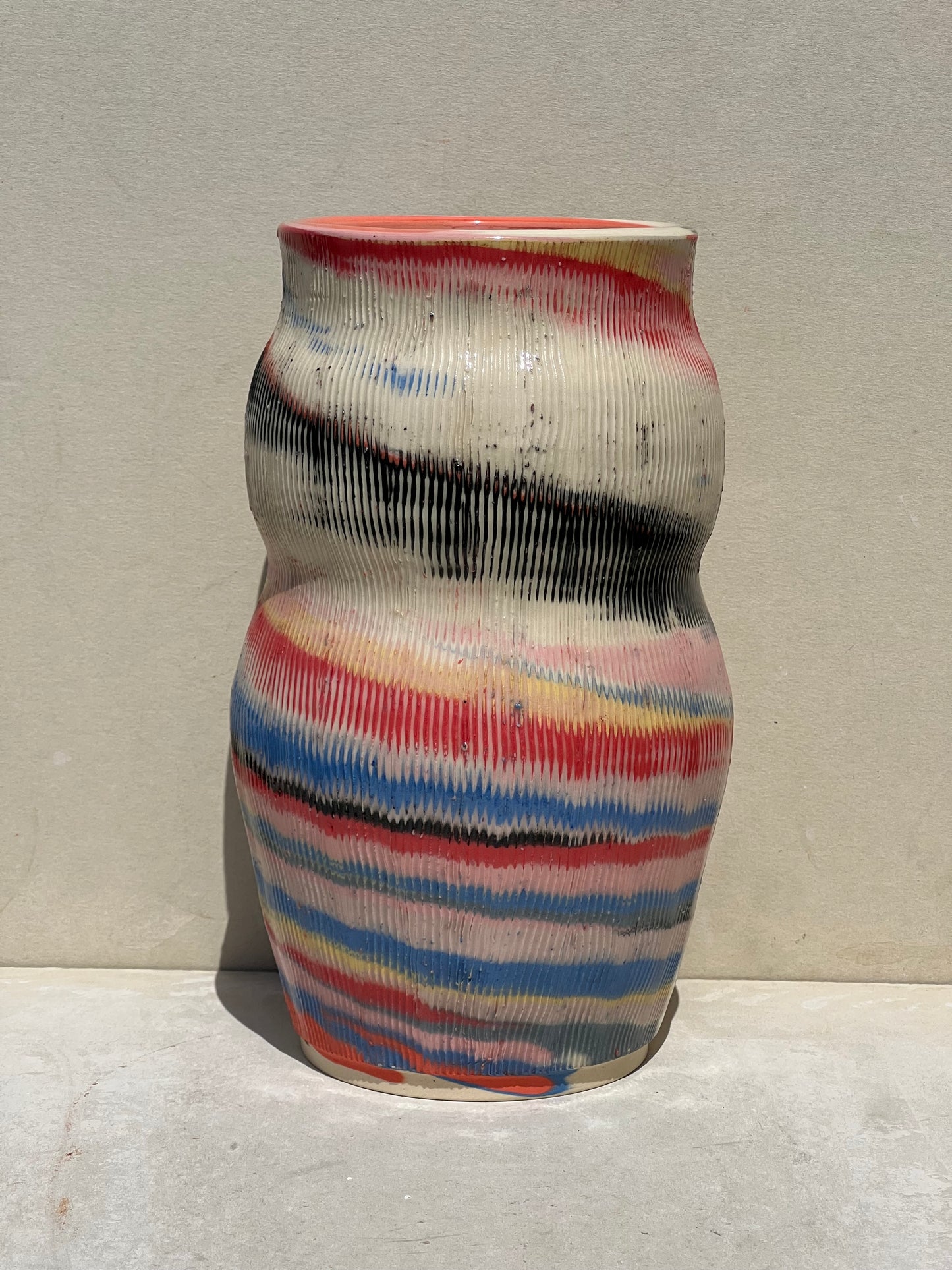 Textured Marbled Vase