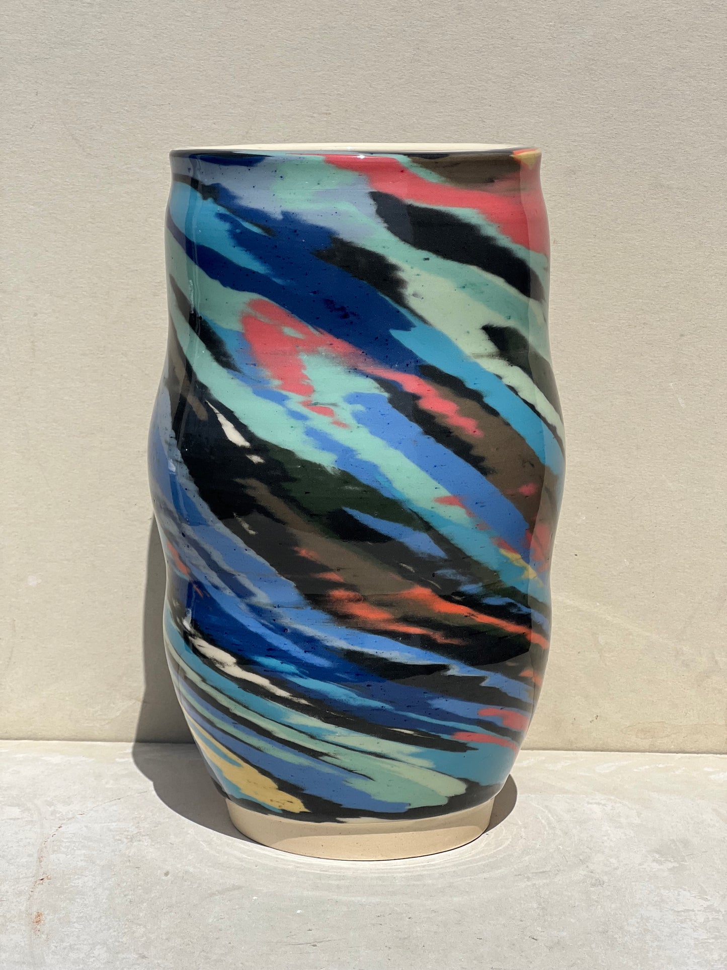 Colored Circles Vase