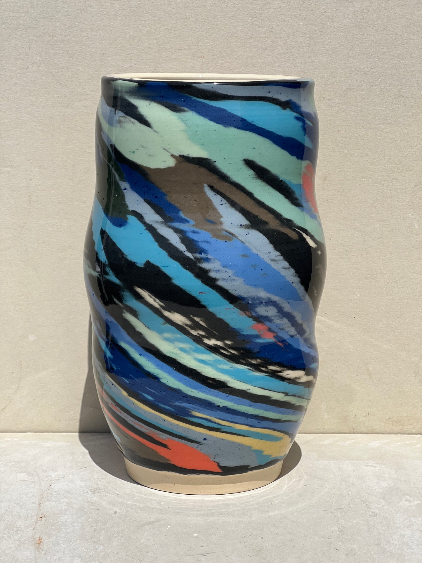 Colored Circles Vase