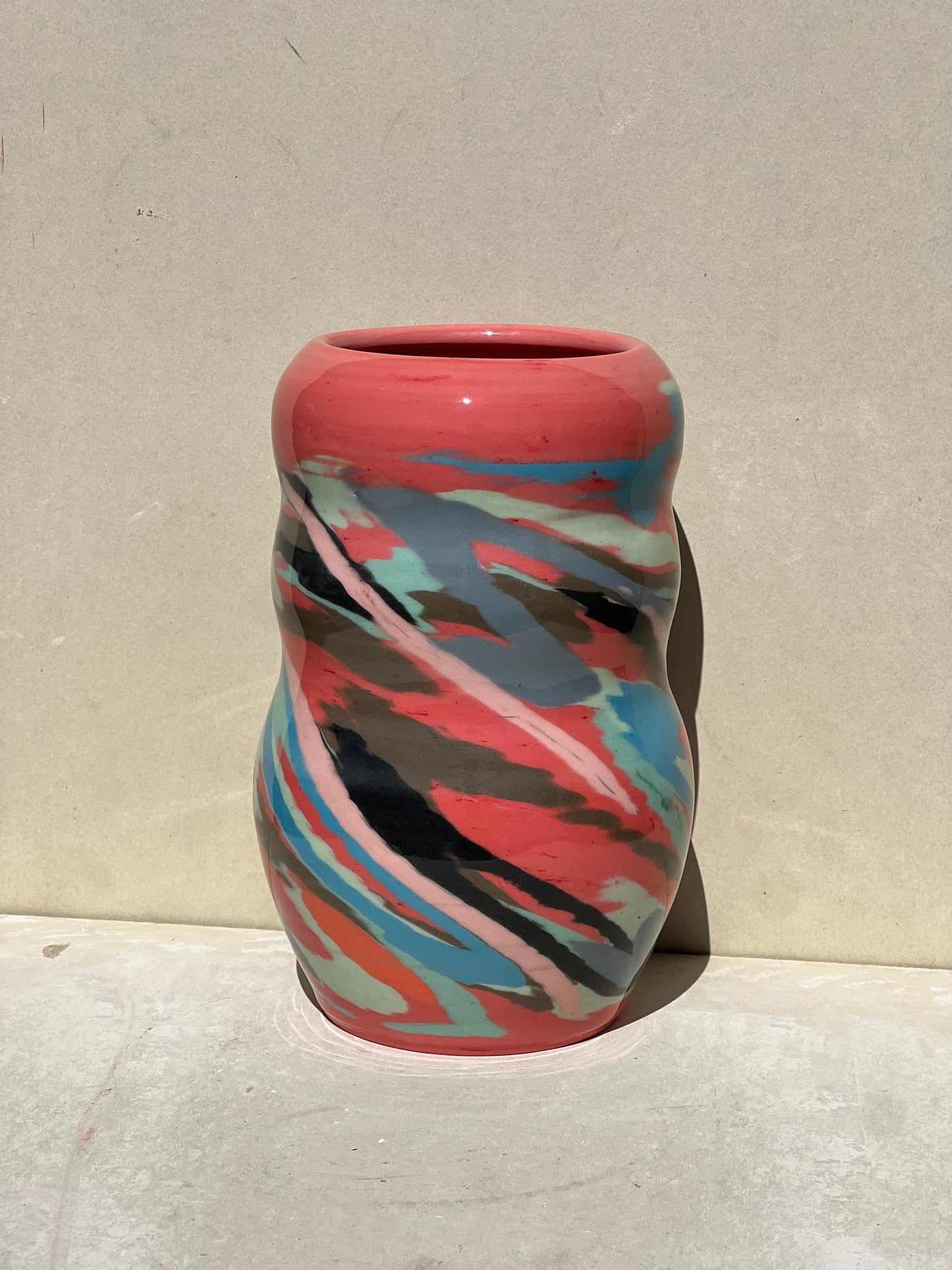 Vibrant Red Vase
