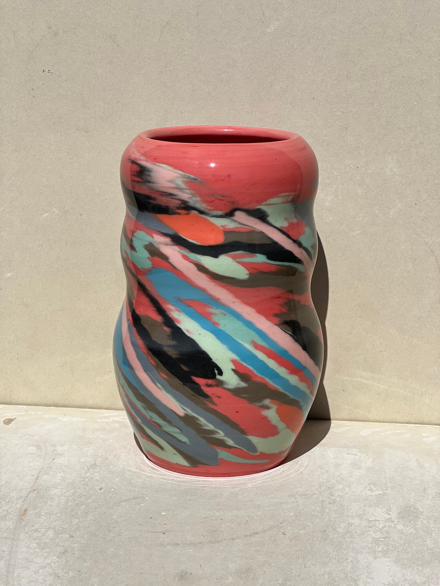 Vibrant Red Vase
