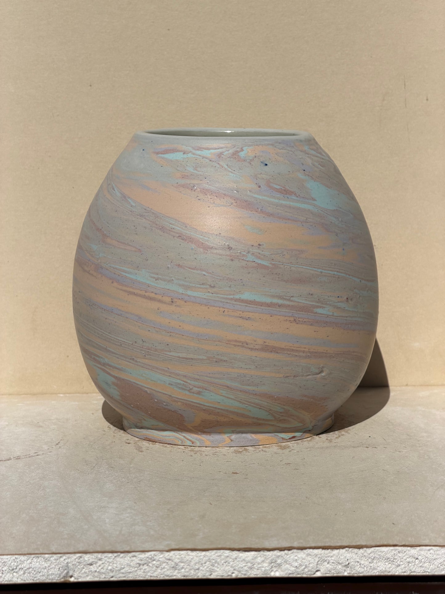 Matte Marbled Vase