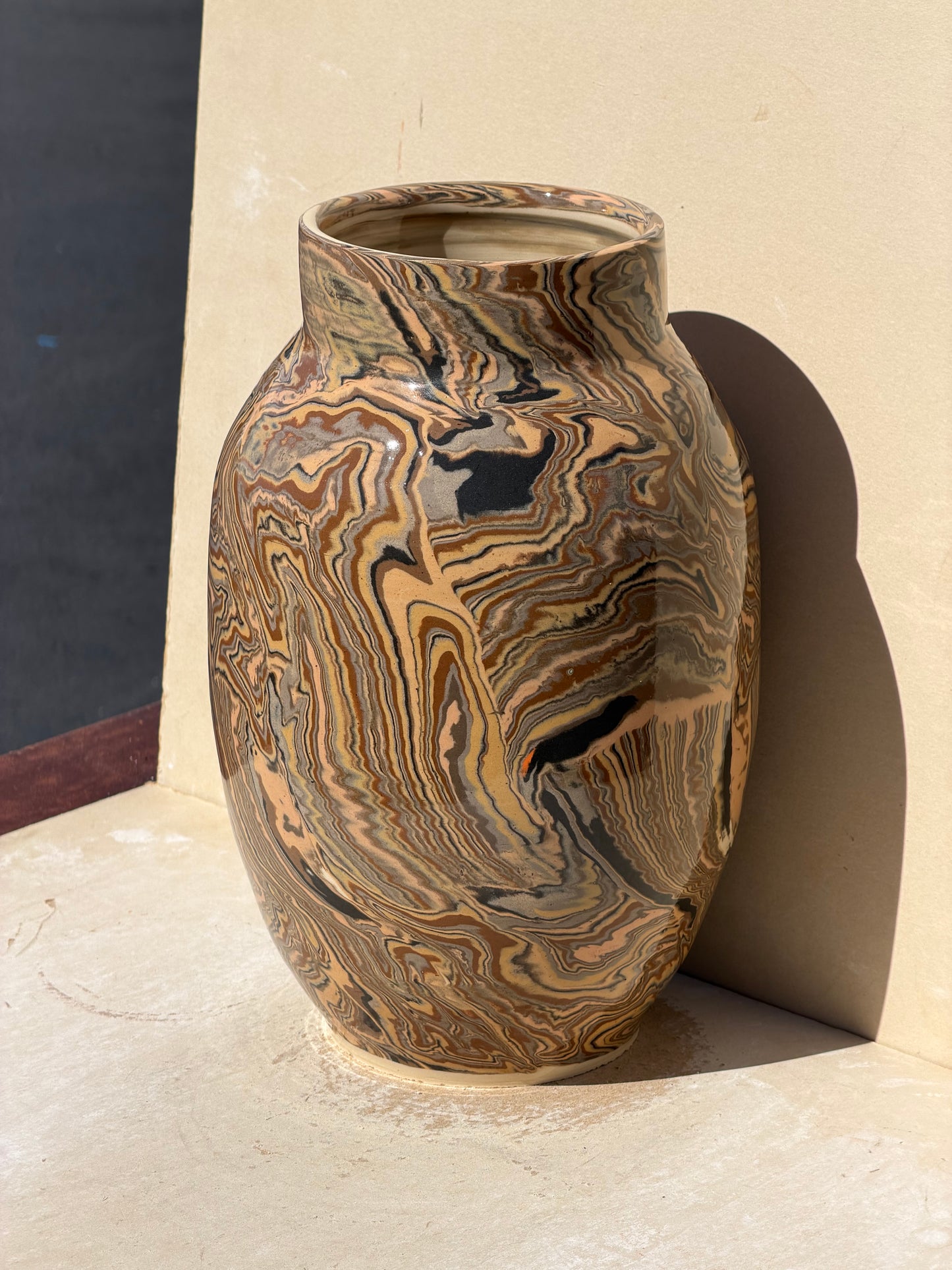 Neutral Nerikomi Vase