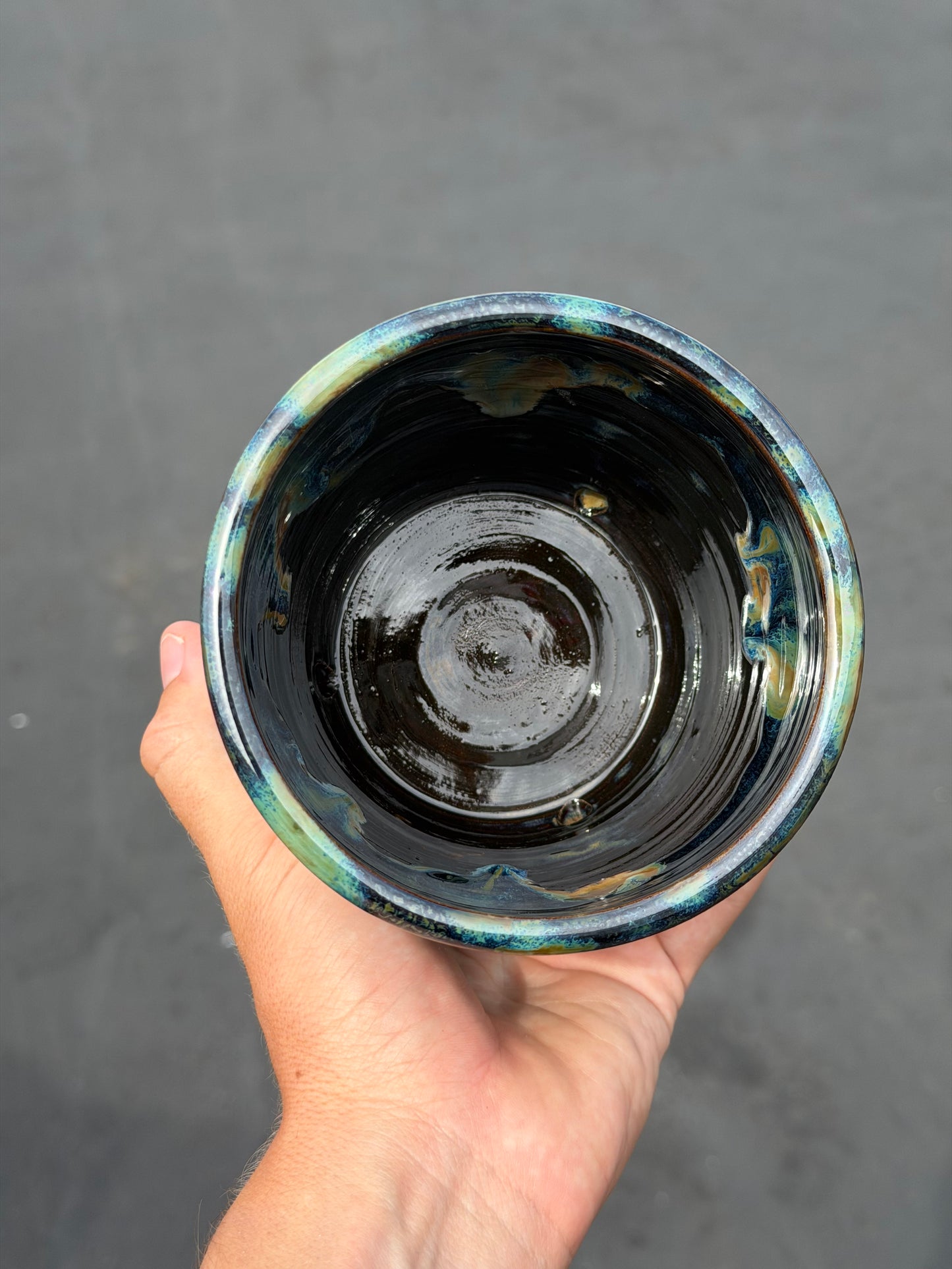 Green Speckled Planter