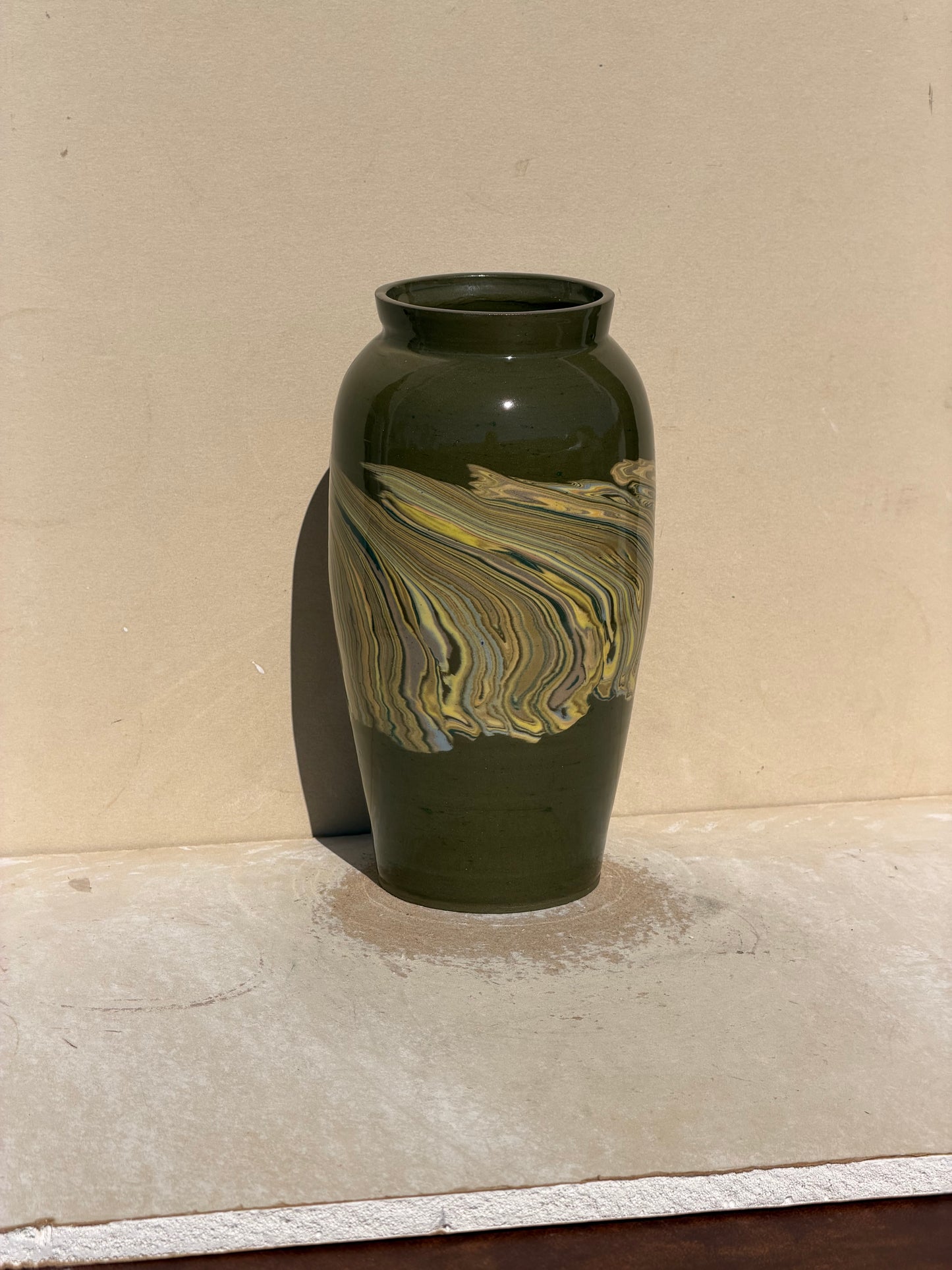 Yellow Nerikomi Vase