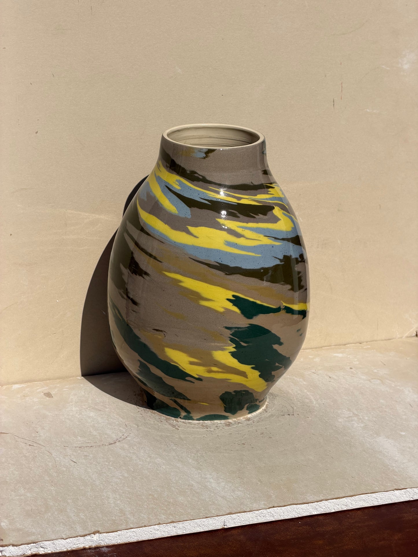 Large Marbled Vase