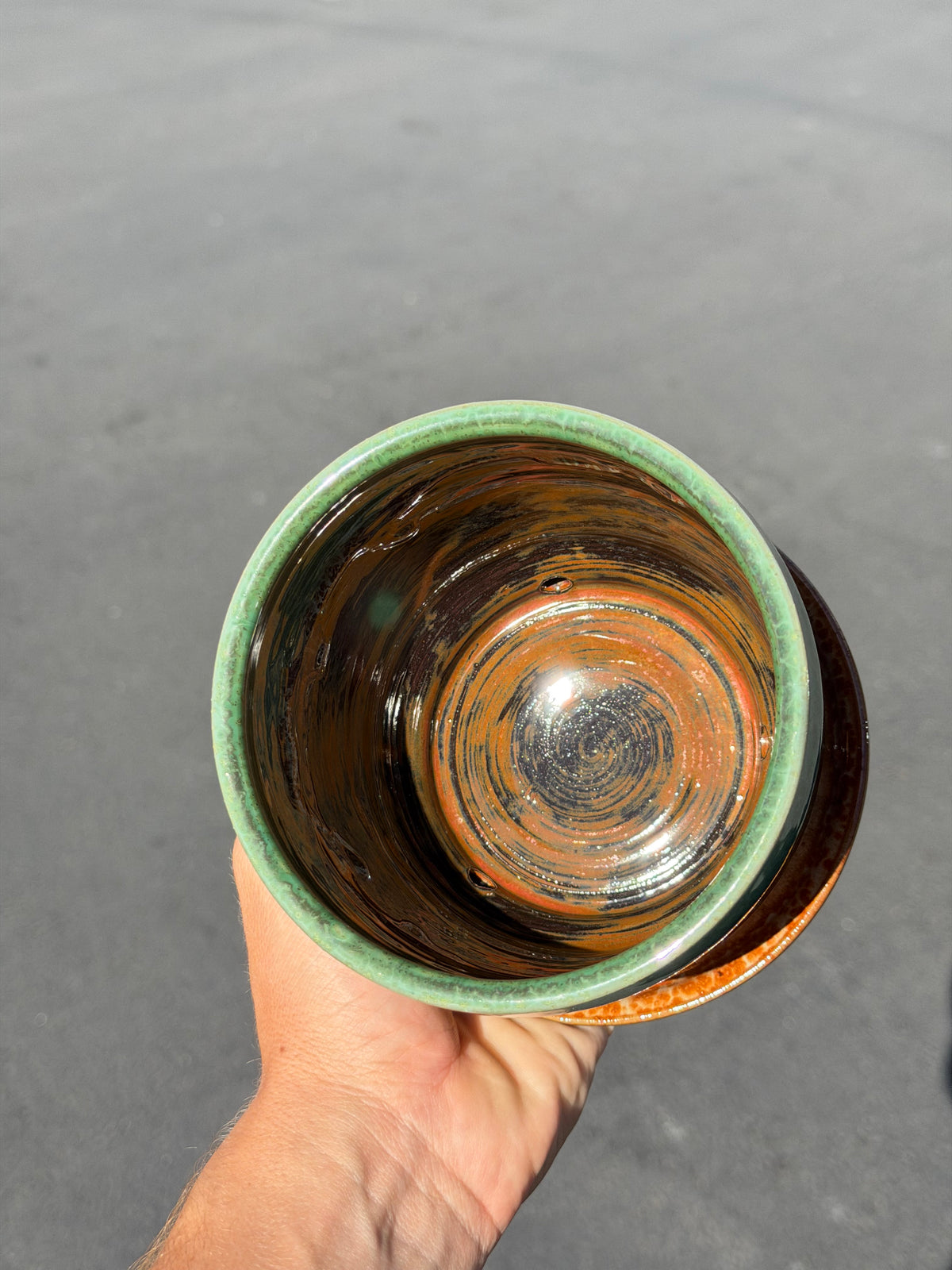 Speckled Green Planter