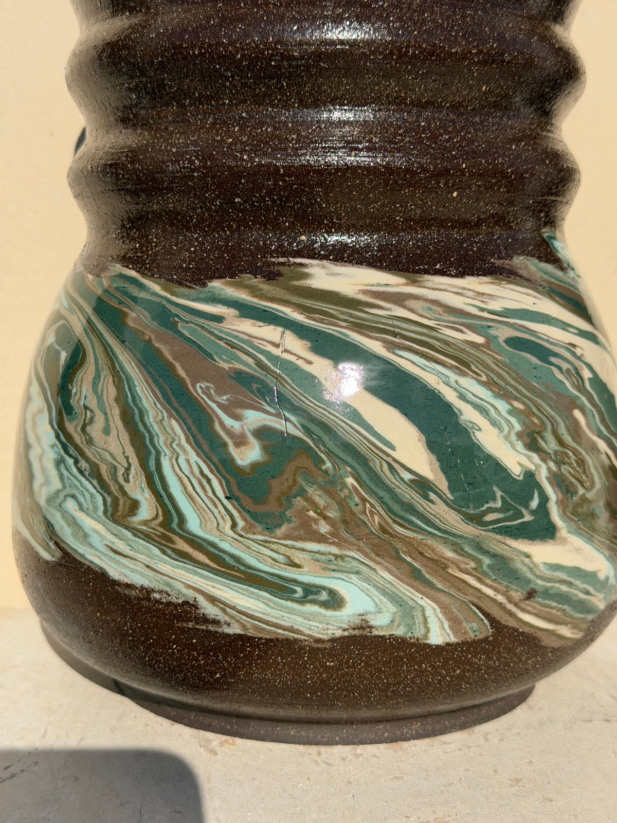 Brown Marbled Vase