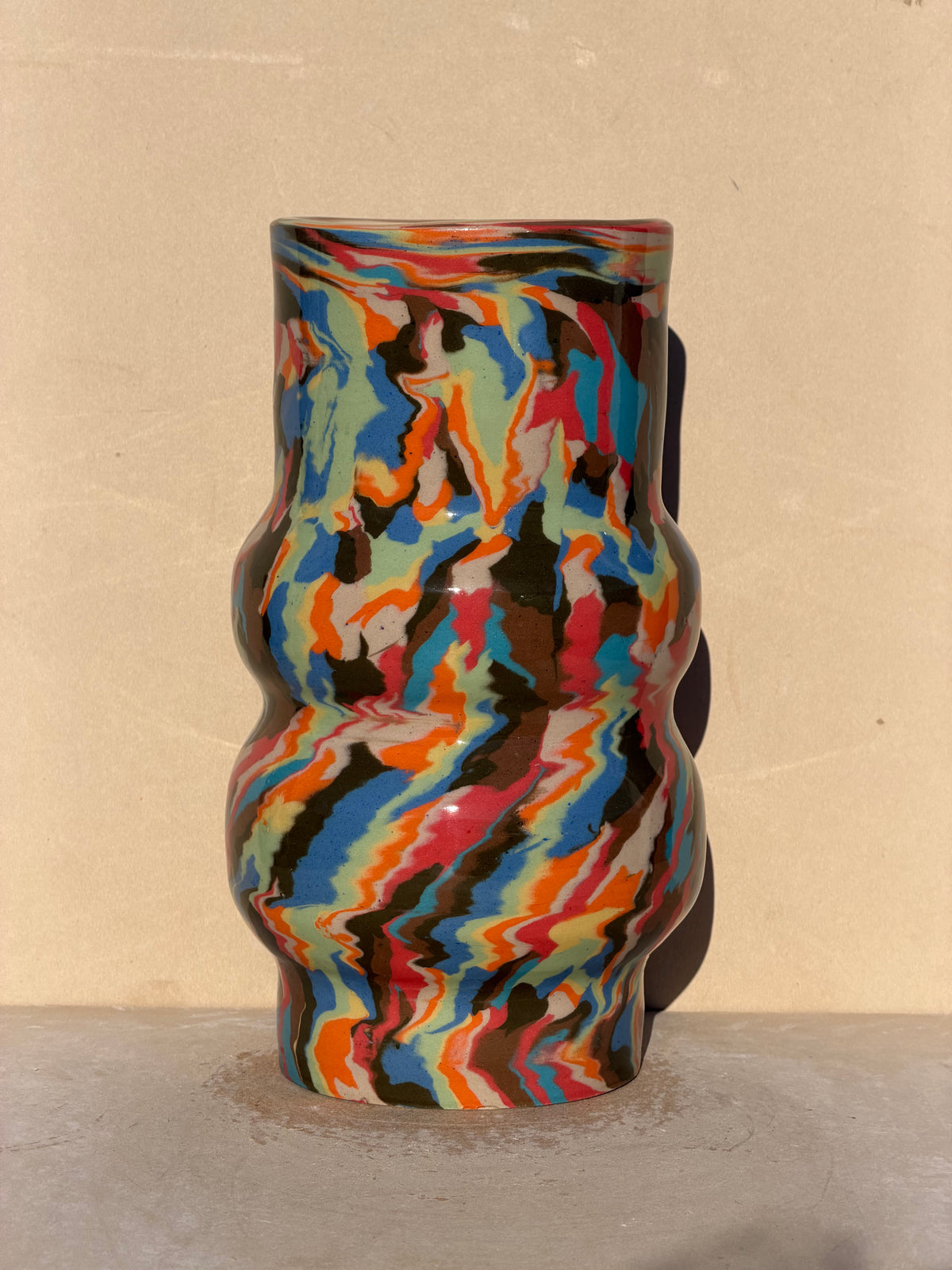 Vibrant Nerikomi vase