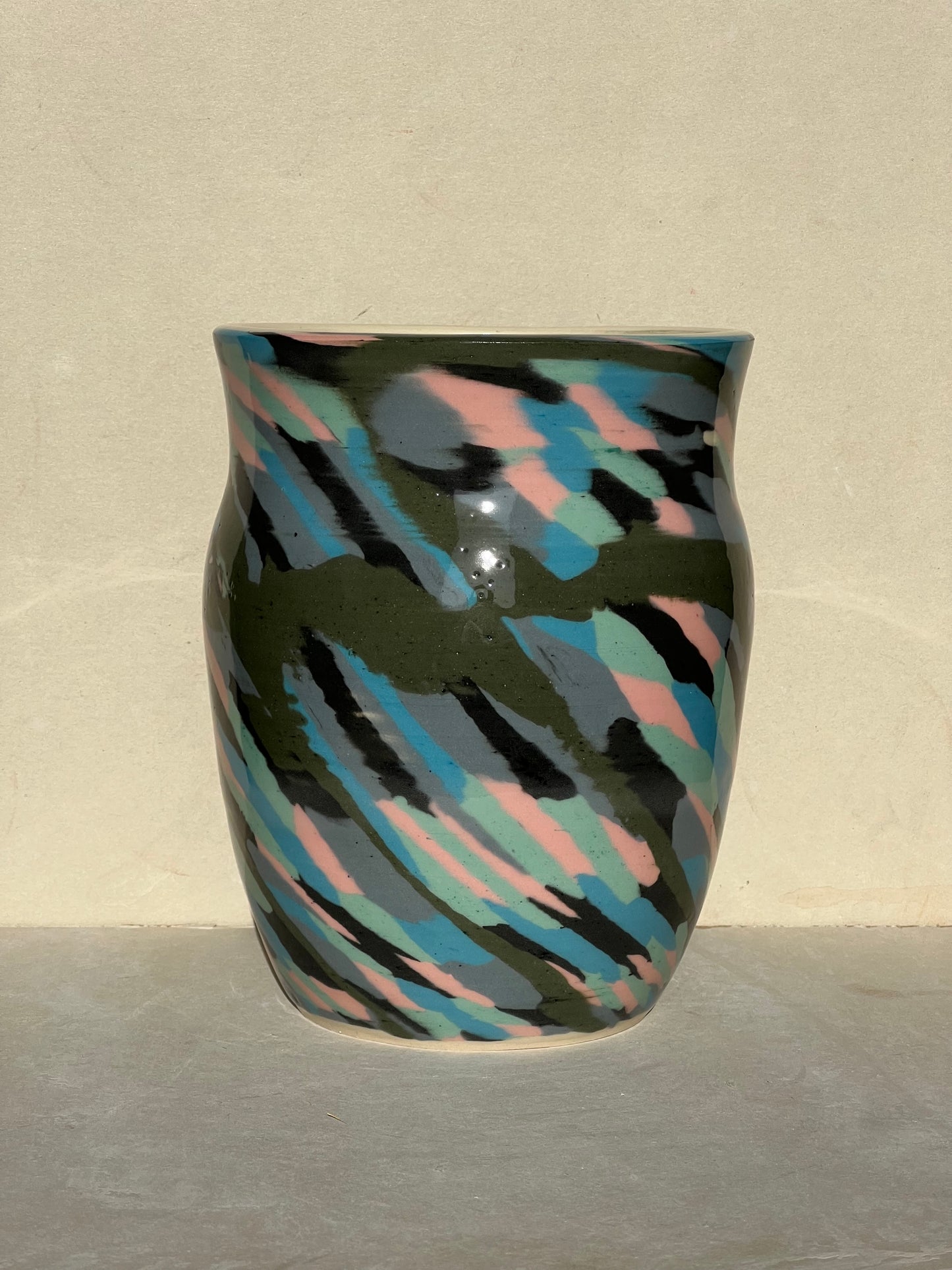 Nerikomi patterned vase