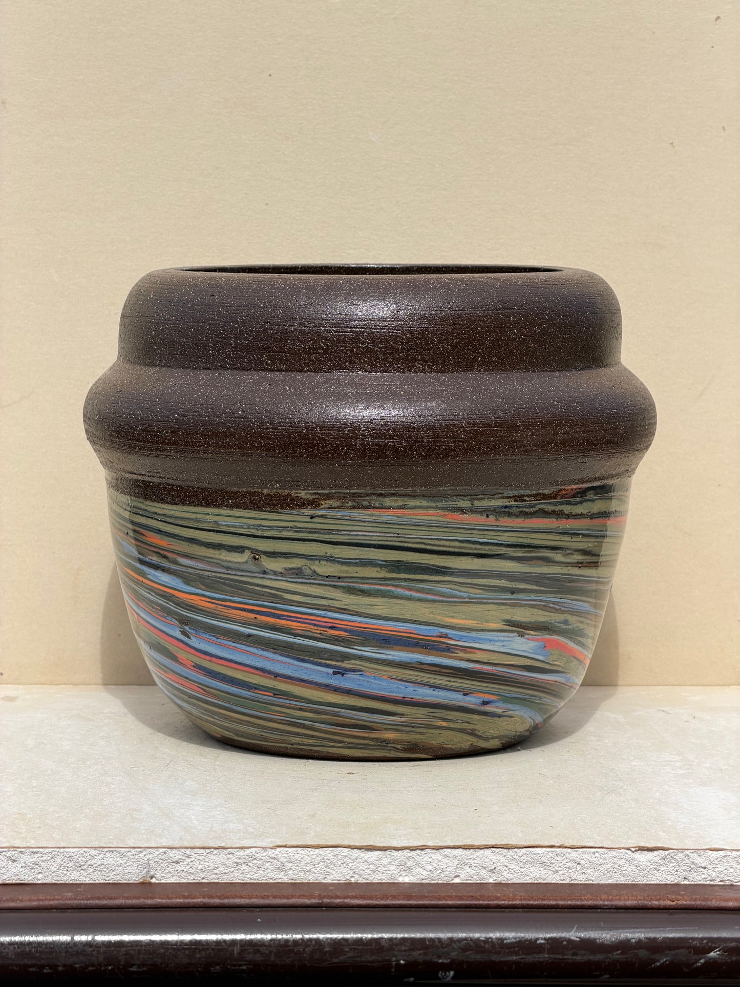 Brown Marbled Vase