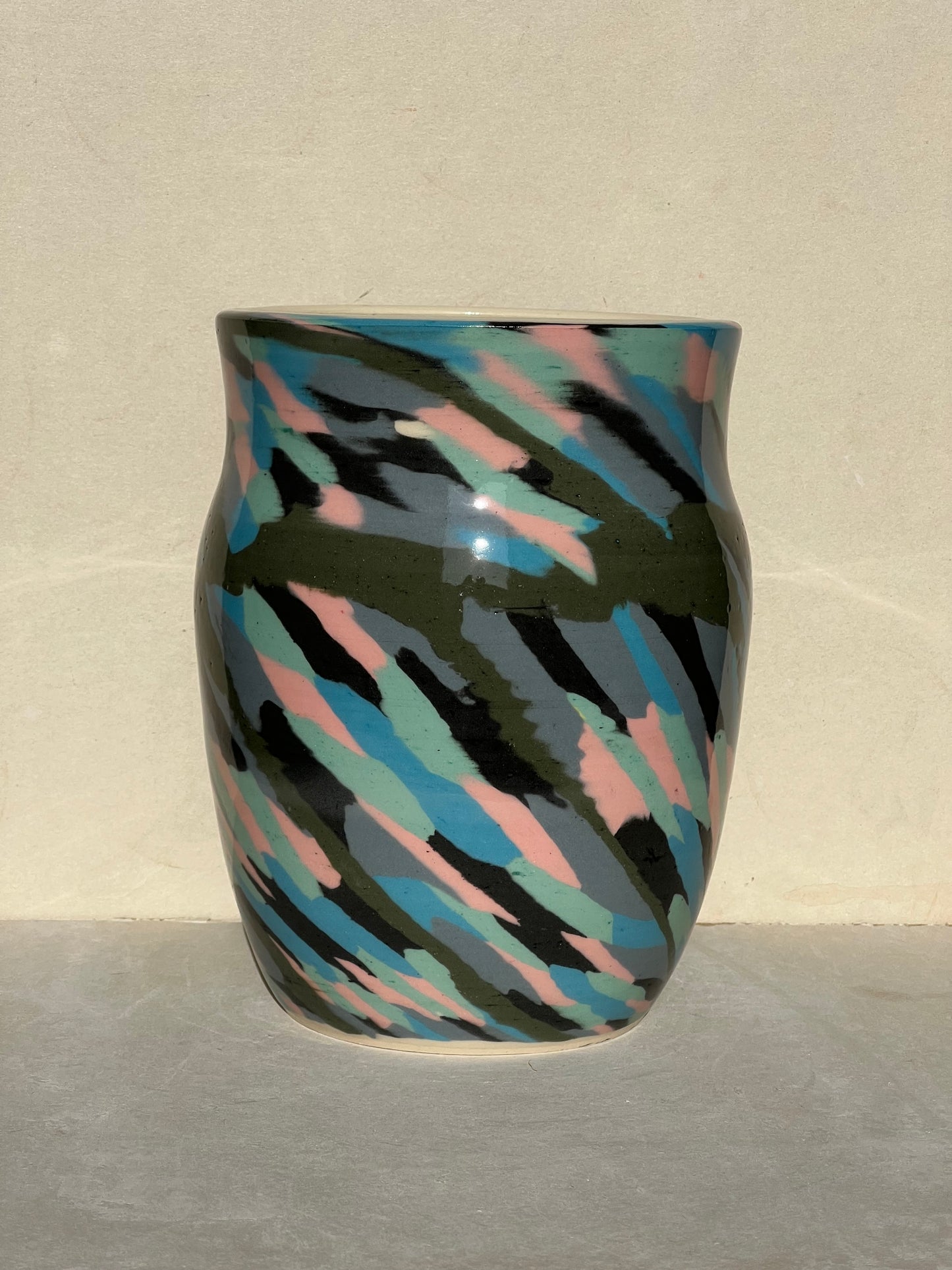 Nerikomi patterned vase