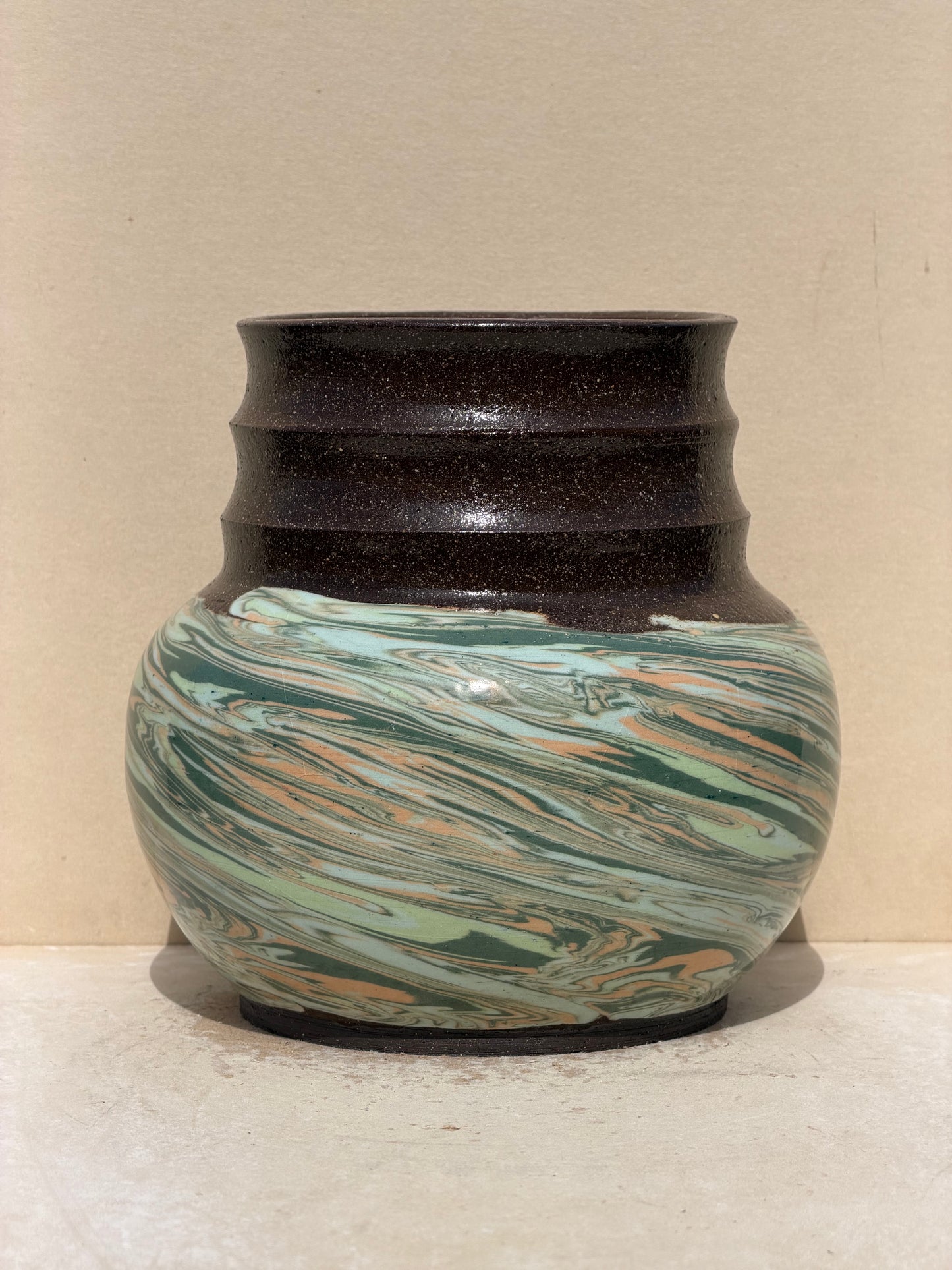 Brown Marbled Vase