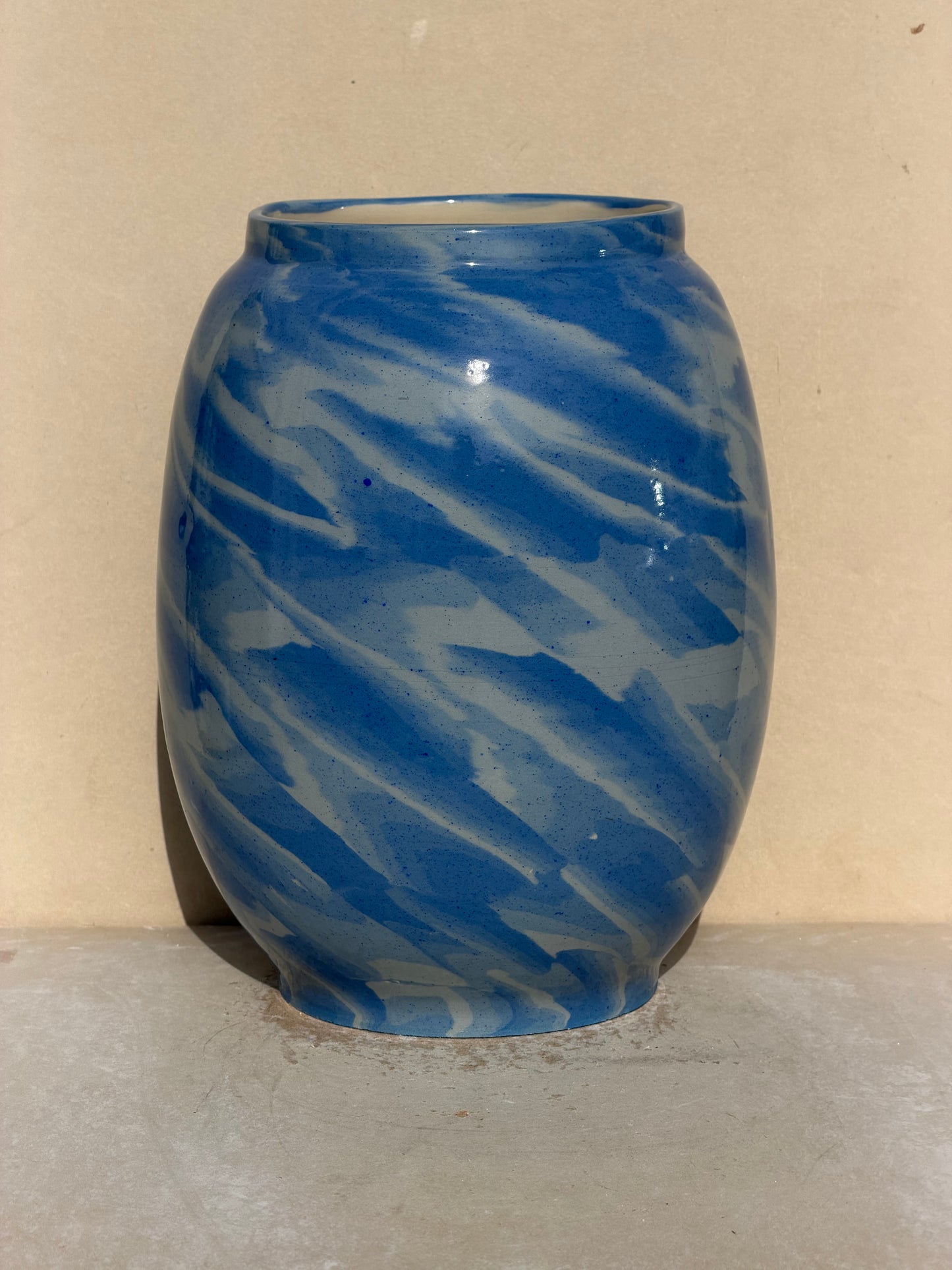 Gradient Blue Nerikomi Vase No.3