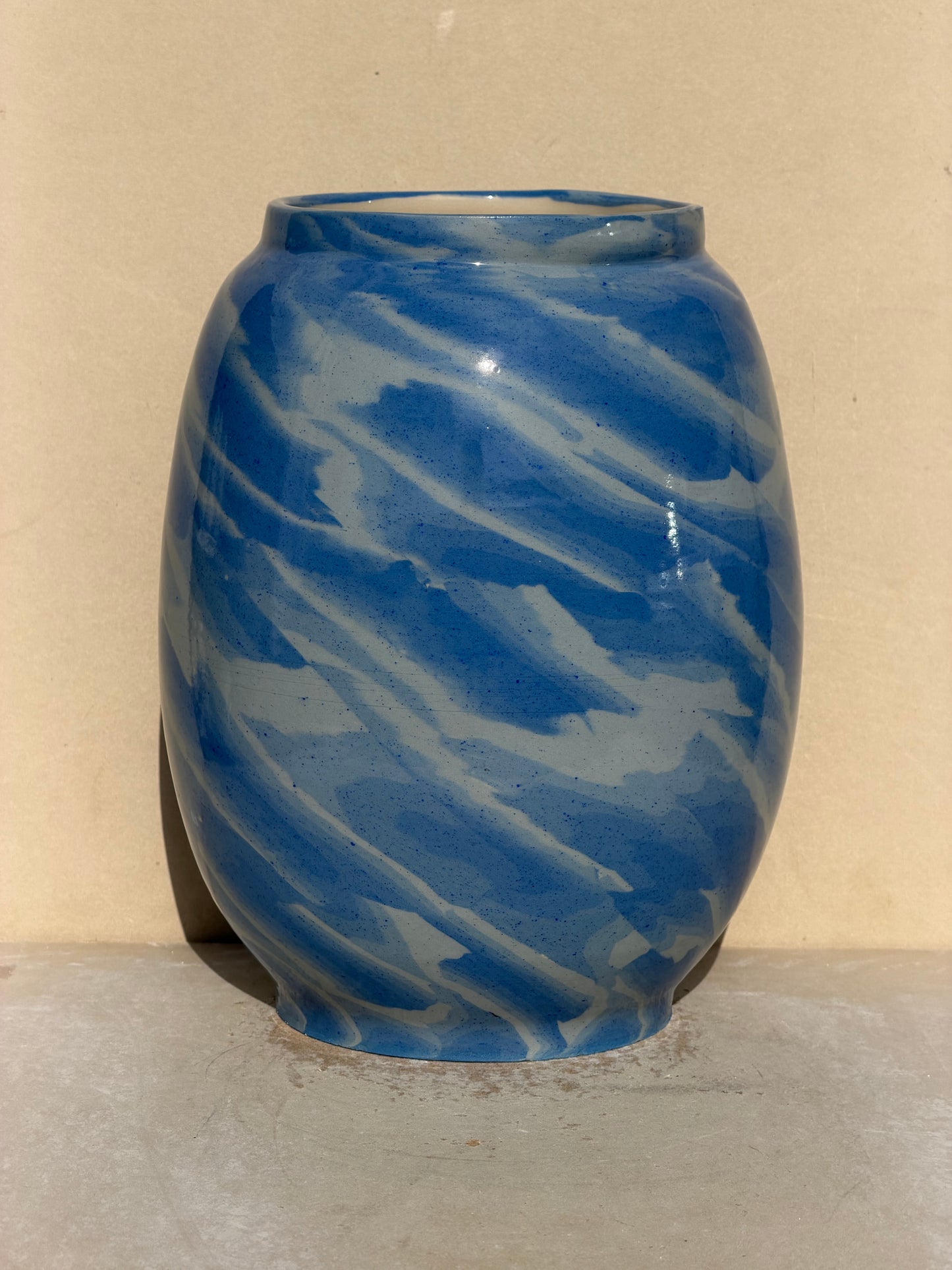 Gradient Blue Nerikomi Vase No.3
