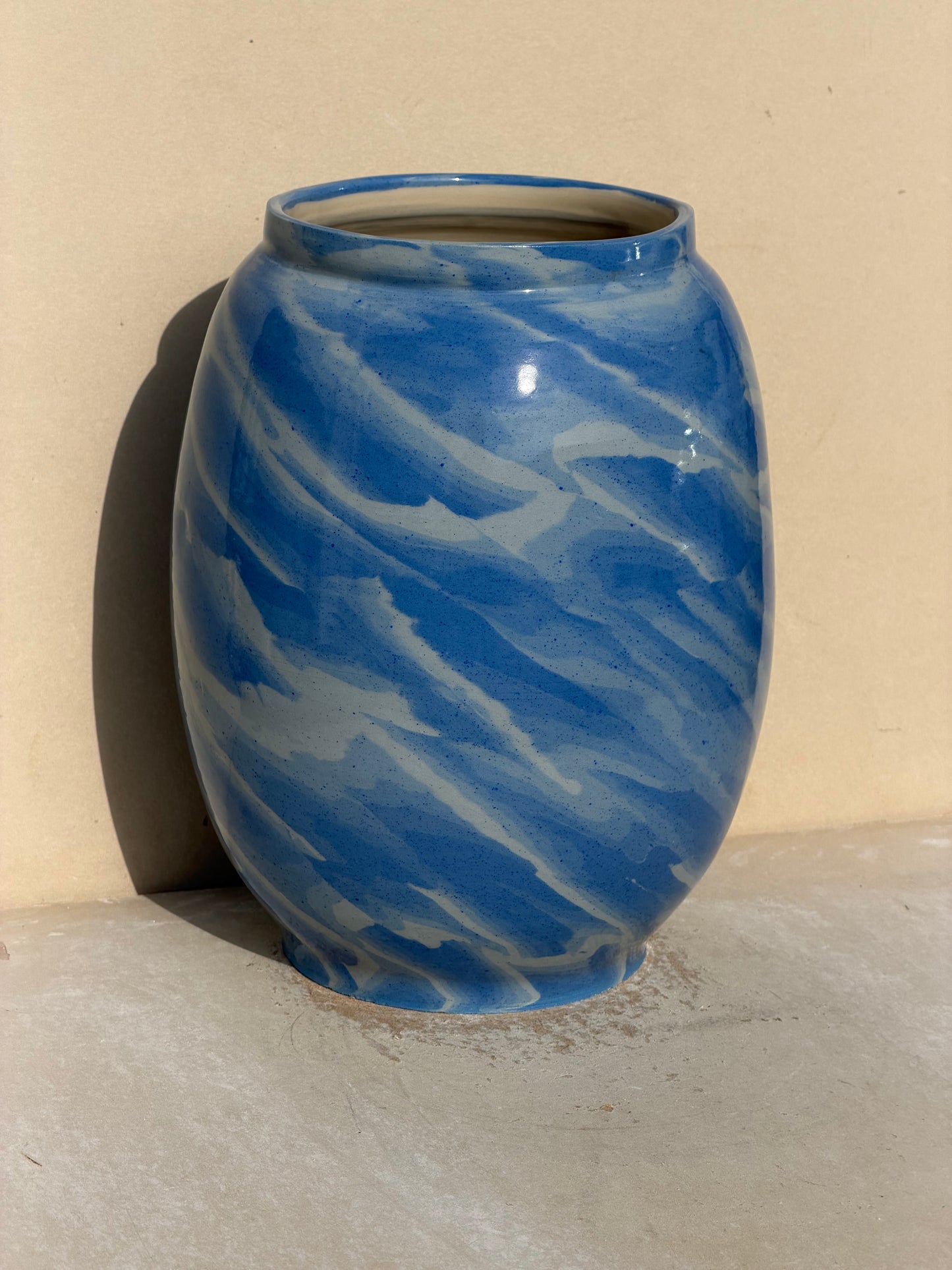 Gradient Blue Nerikomi Vase No.3