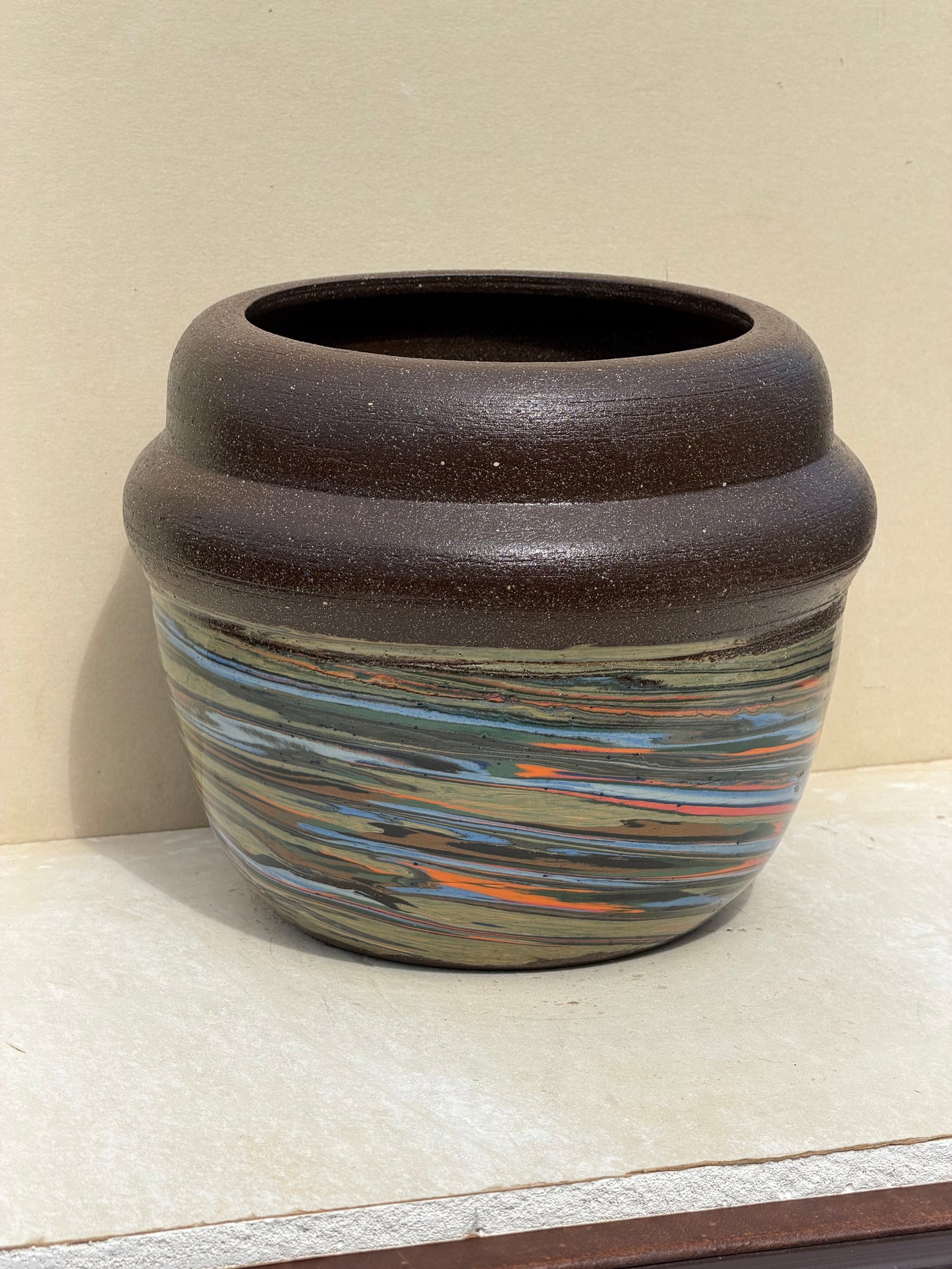 Brown Marbled Vase