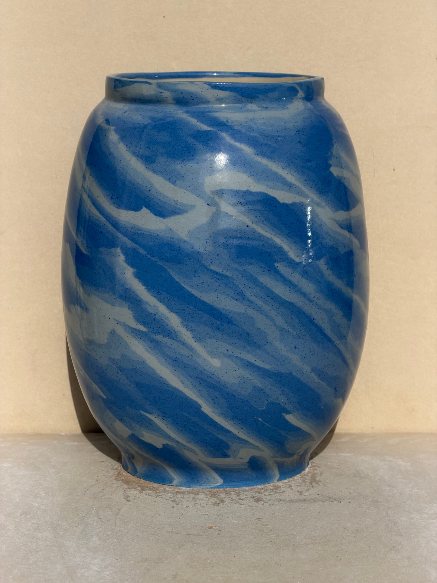 Gradient Blue Nerikomi Vase No.3