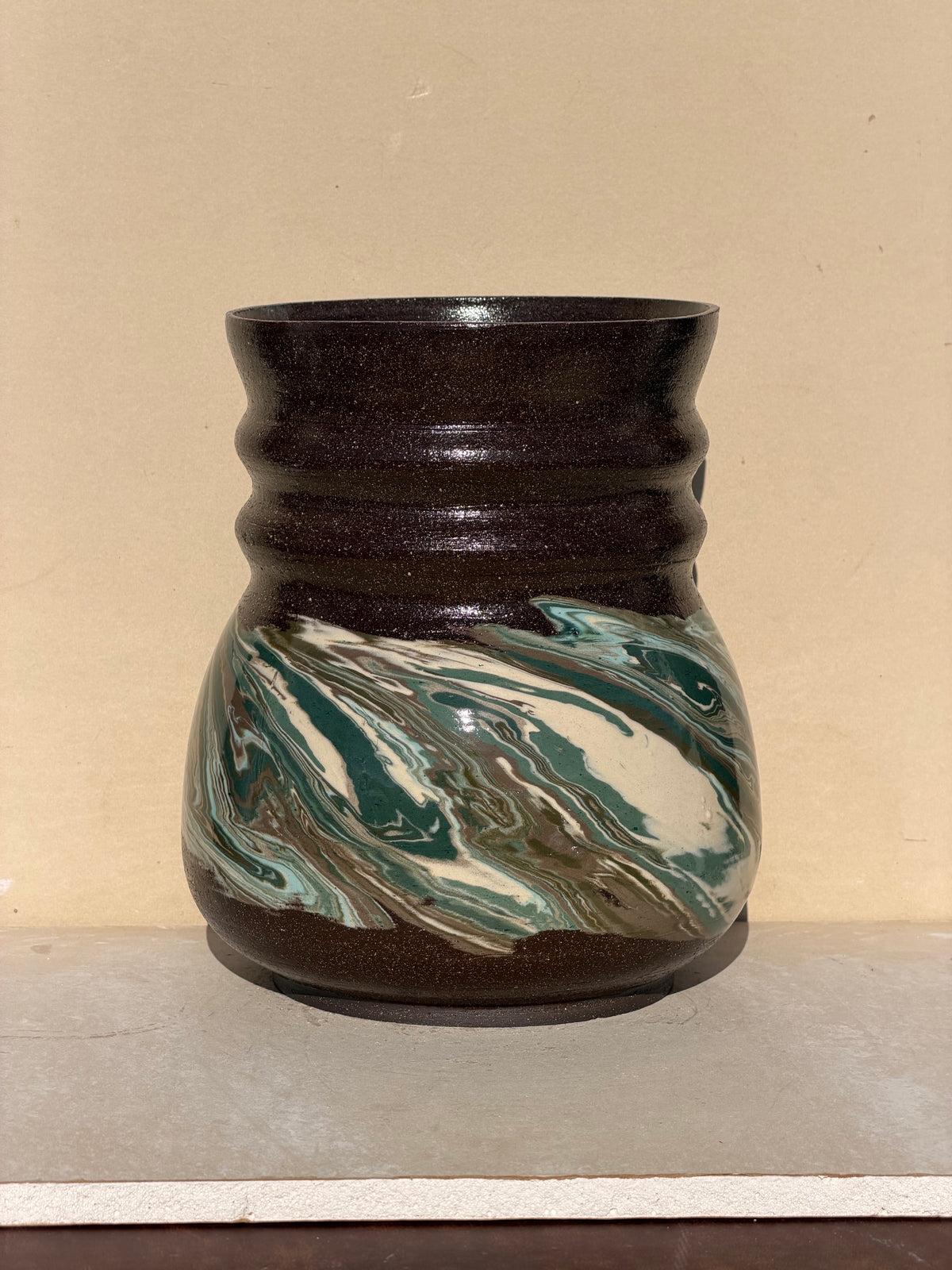 Brown Marbled Vase