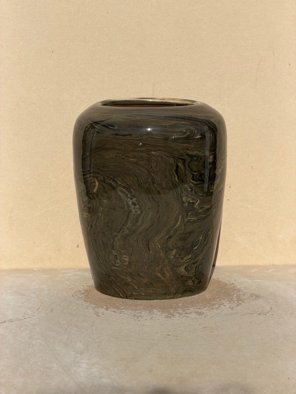 Marbled Green Vase