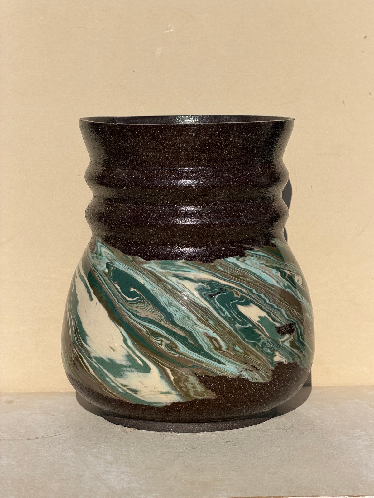 Brown Marbled Vase