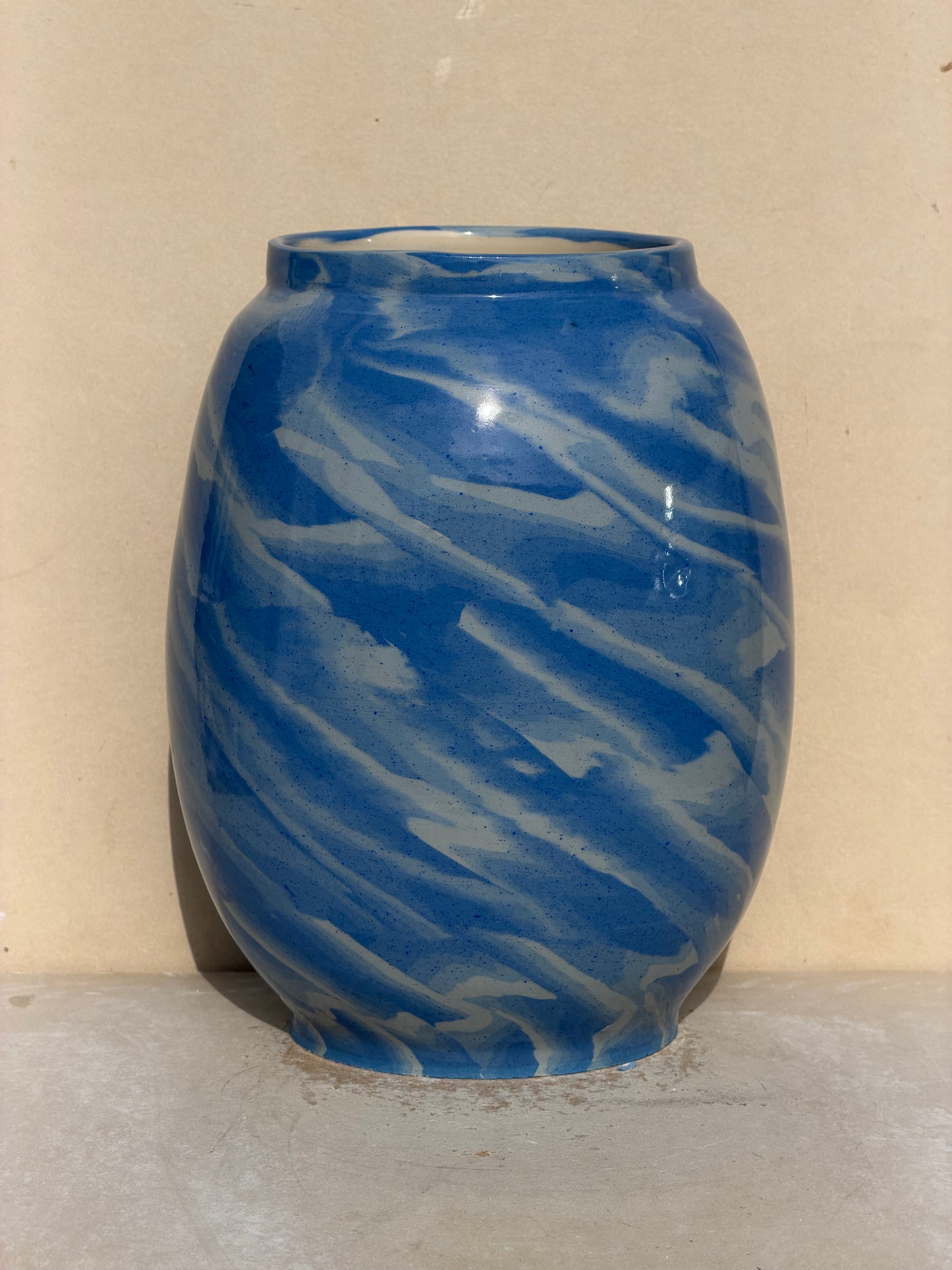 Gradient Blue Nerikomi Vase No.3