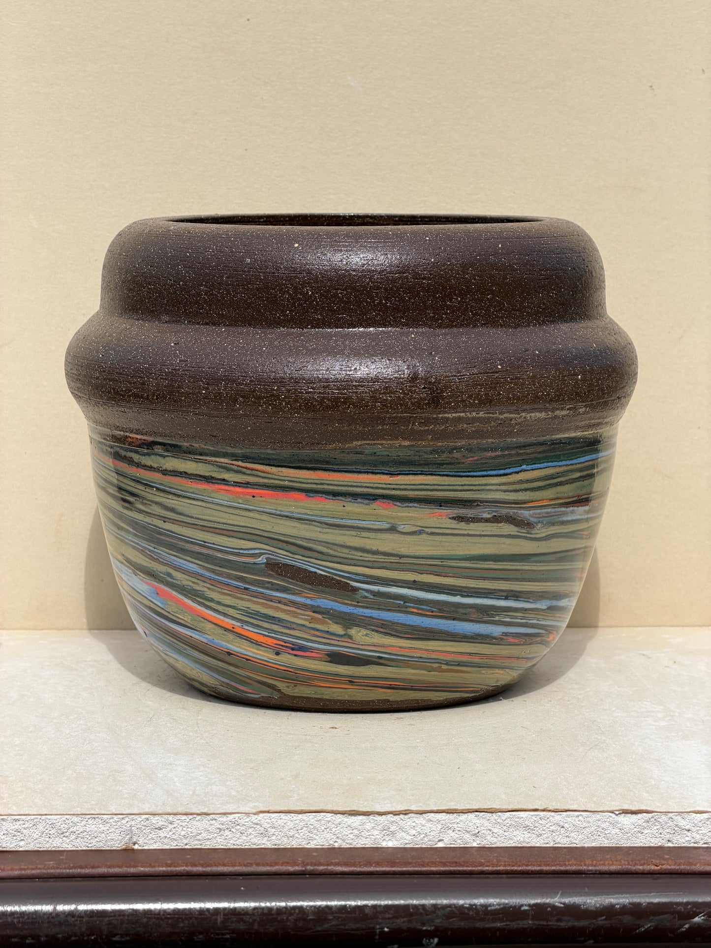 Brown Marbled Vase