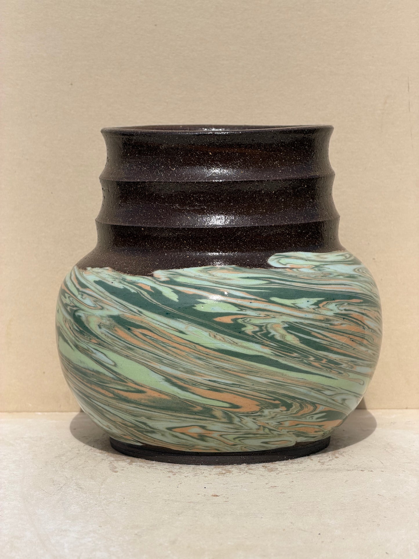 Brown Marbled Vase