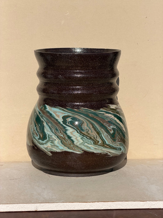 Brown Marbled Vase