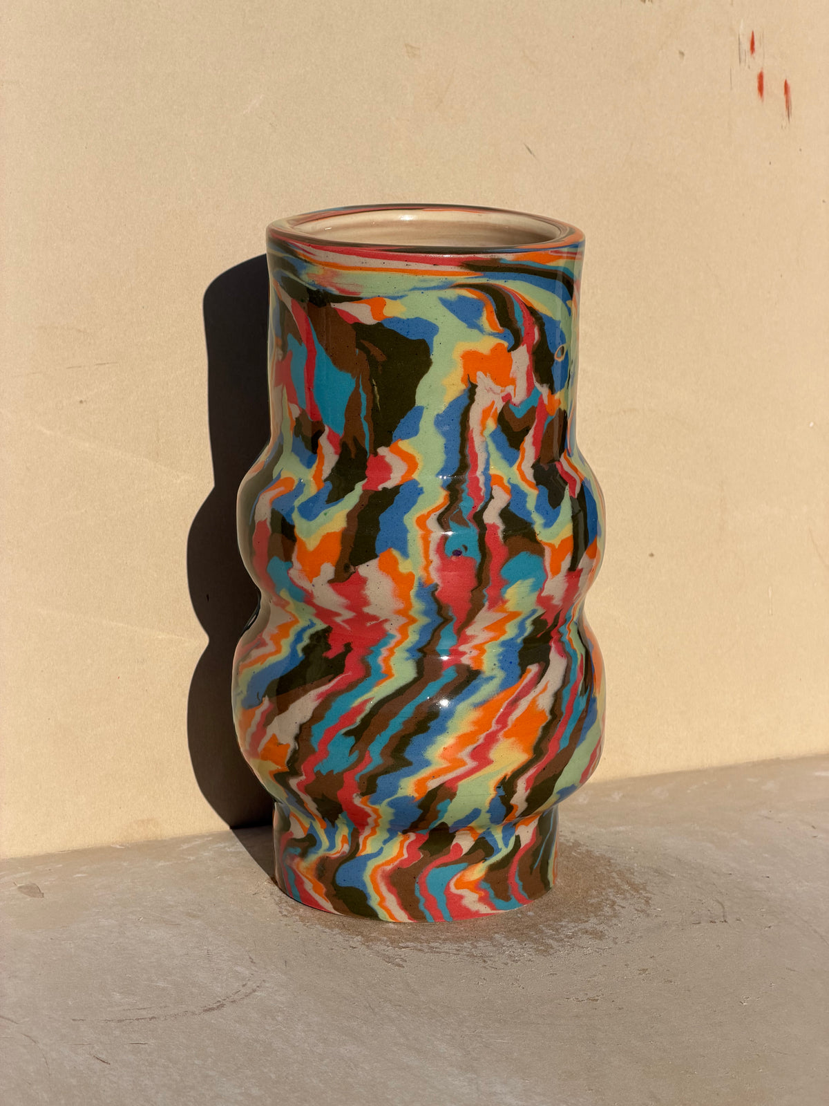 Vibrant Nerikomi vase