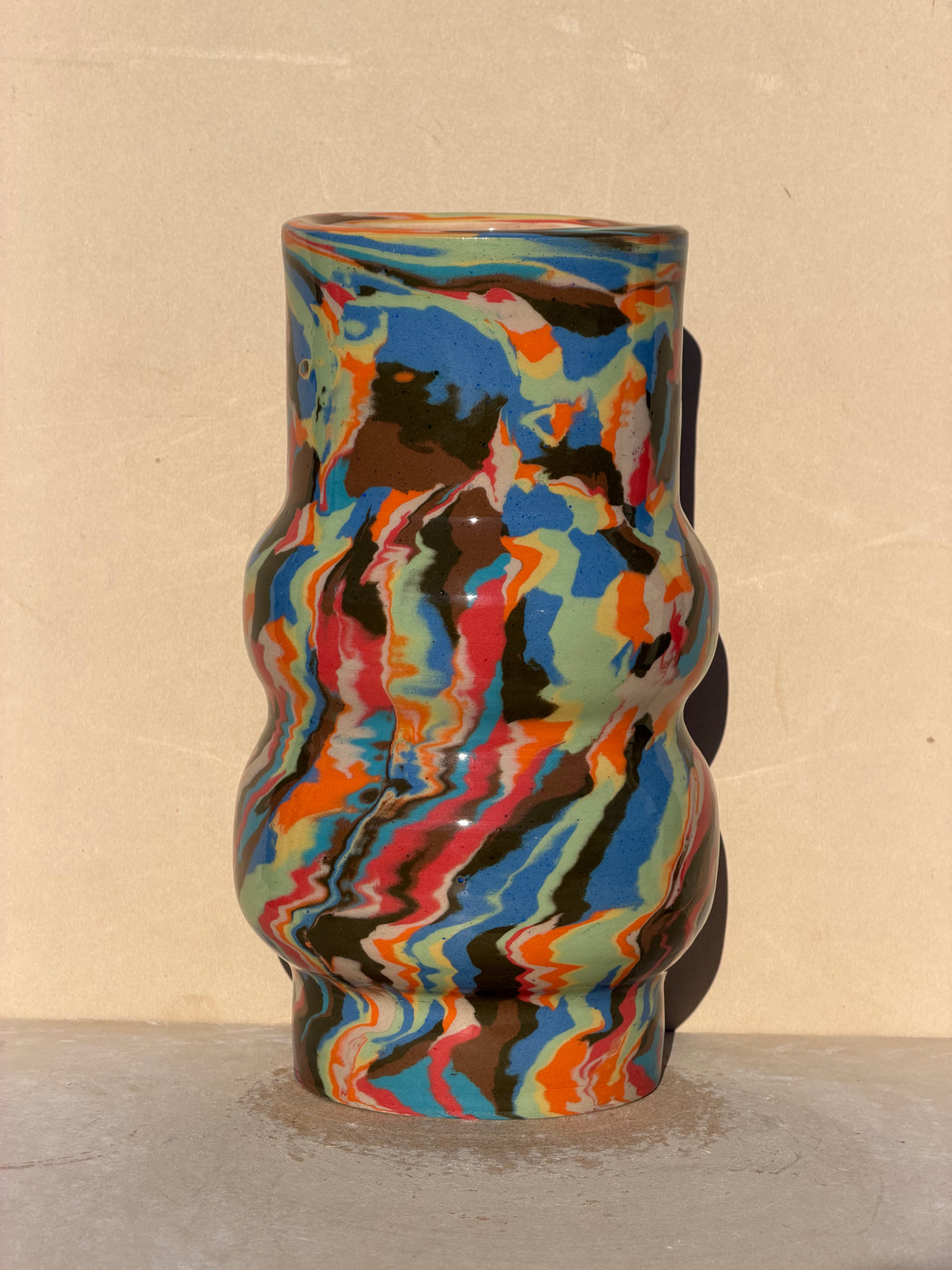 Vibrant Nerikomi vase