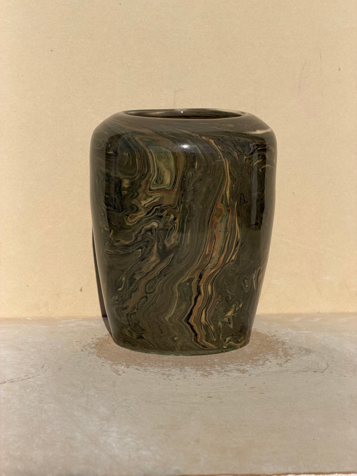 Marbled Green Vase