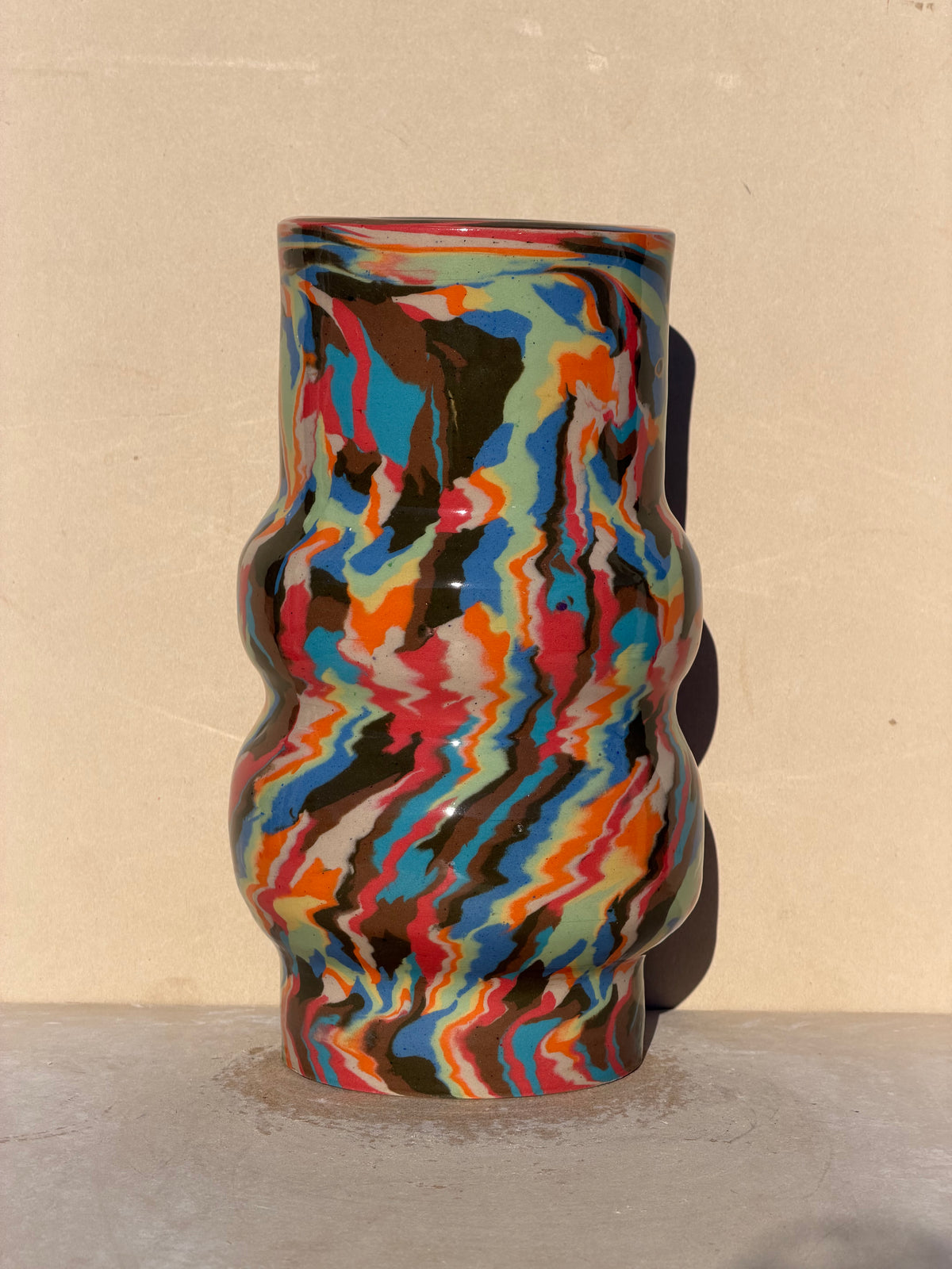Vibrant Nerikomi vase