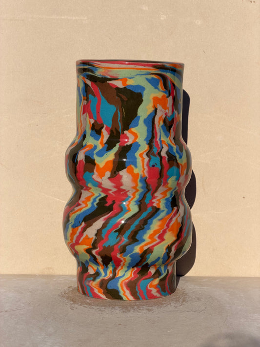 Vibrant Nerikomi vase