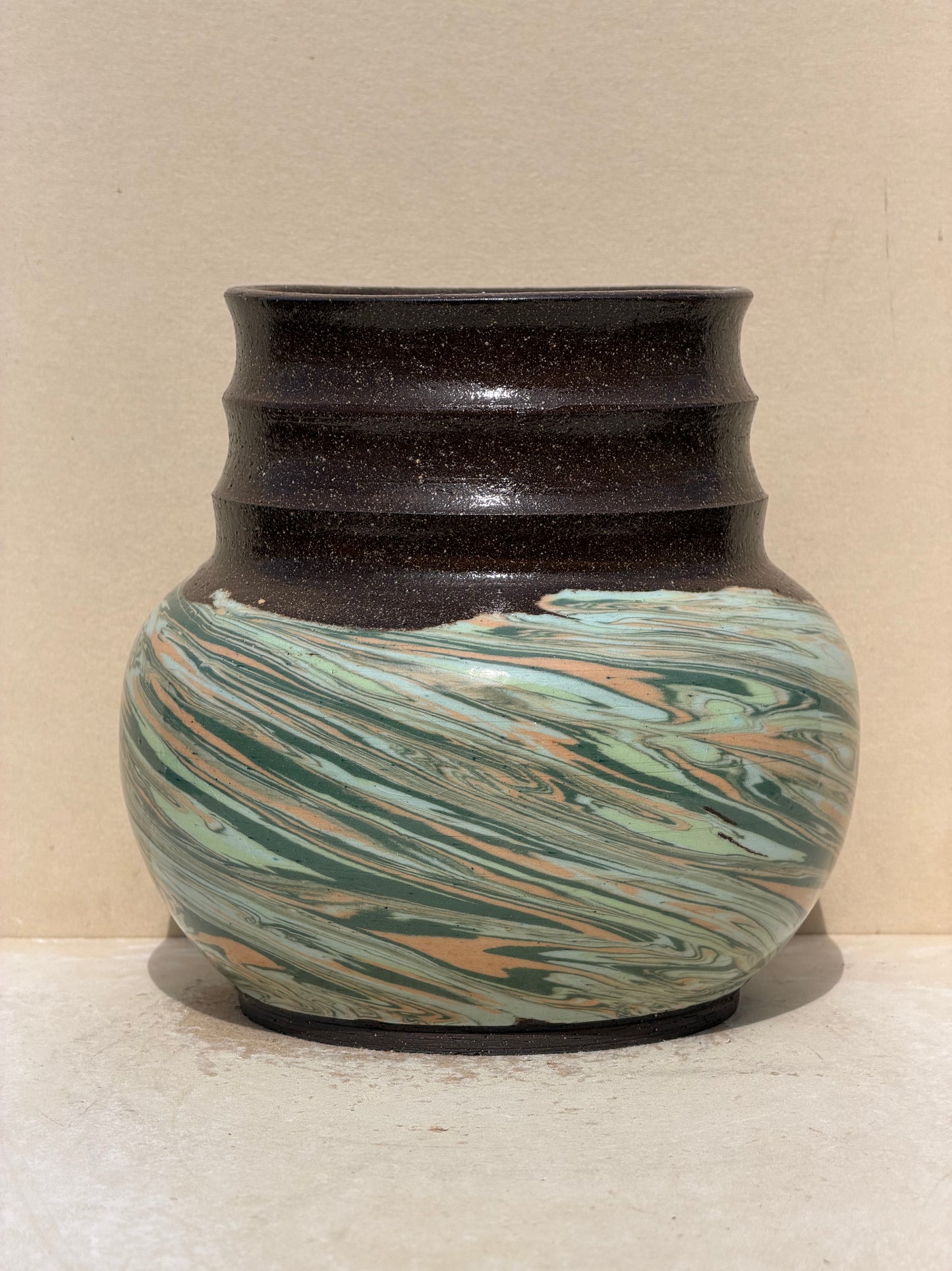 Brown Marbled Vase