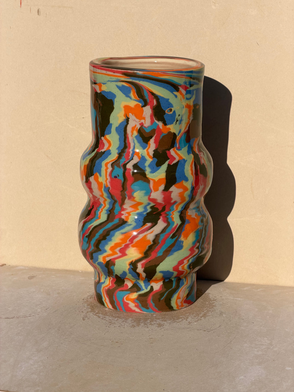 Vibrant Nerikomi vase