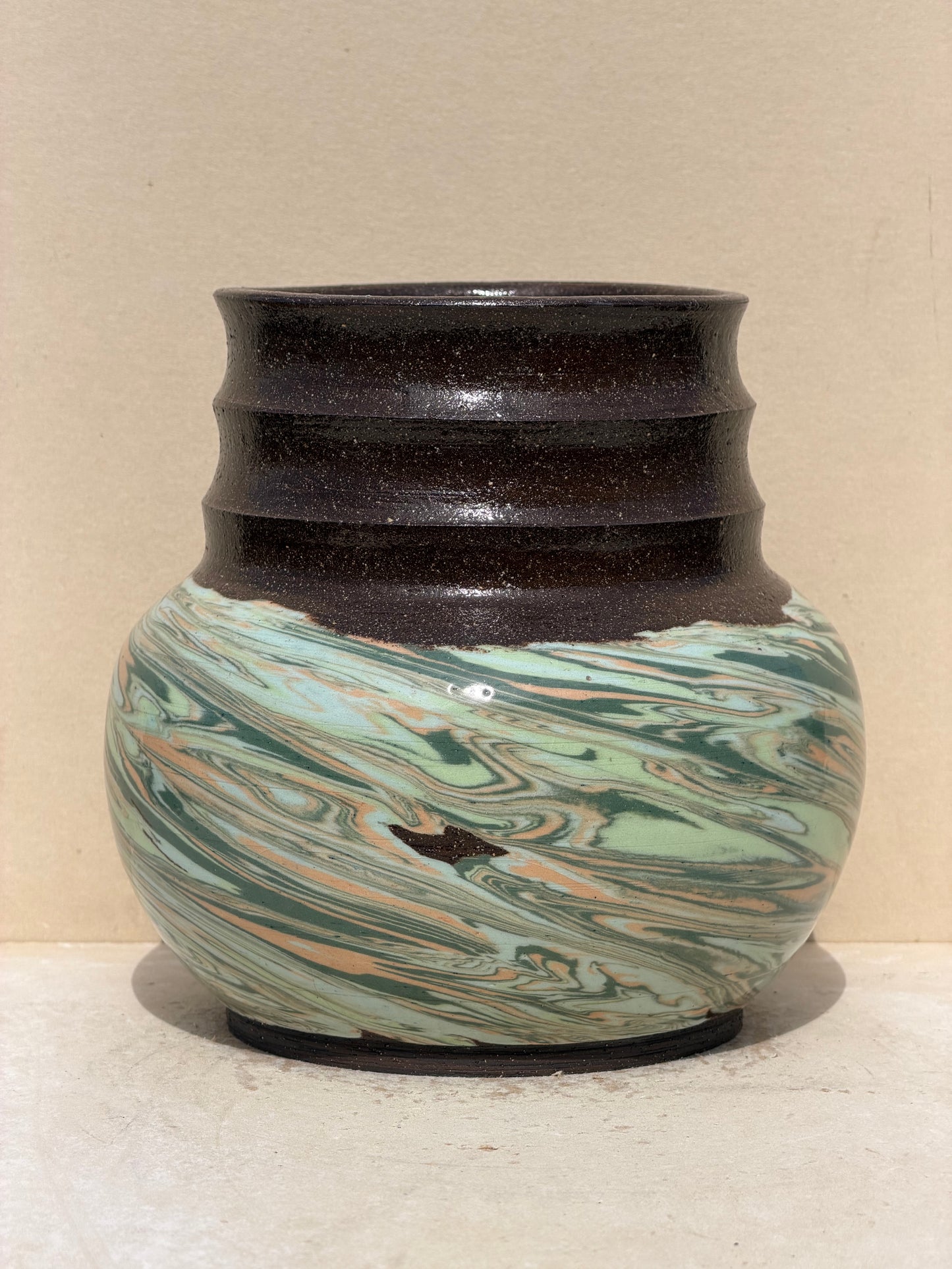 Brown Marbled Vase