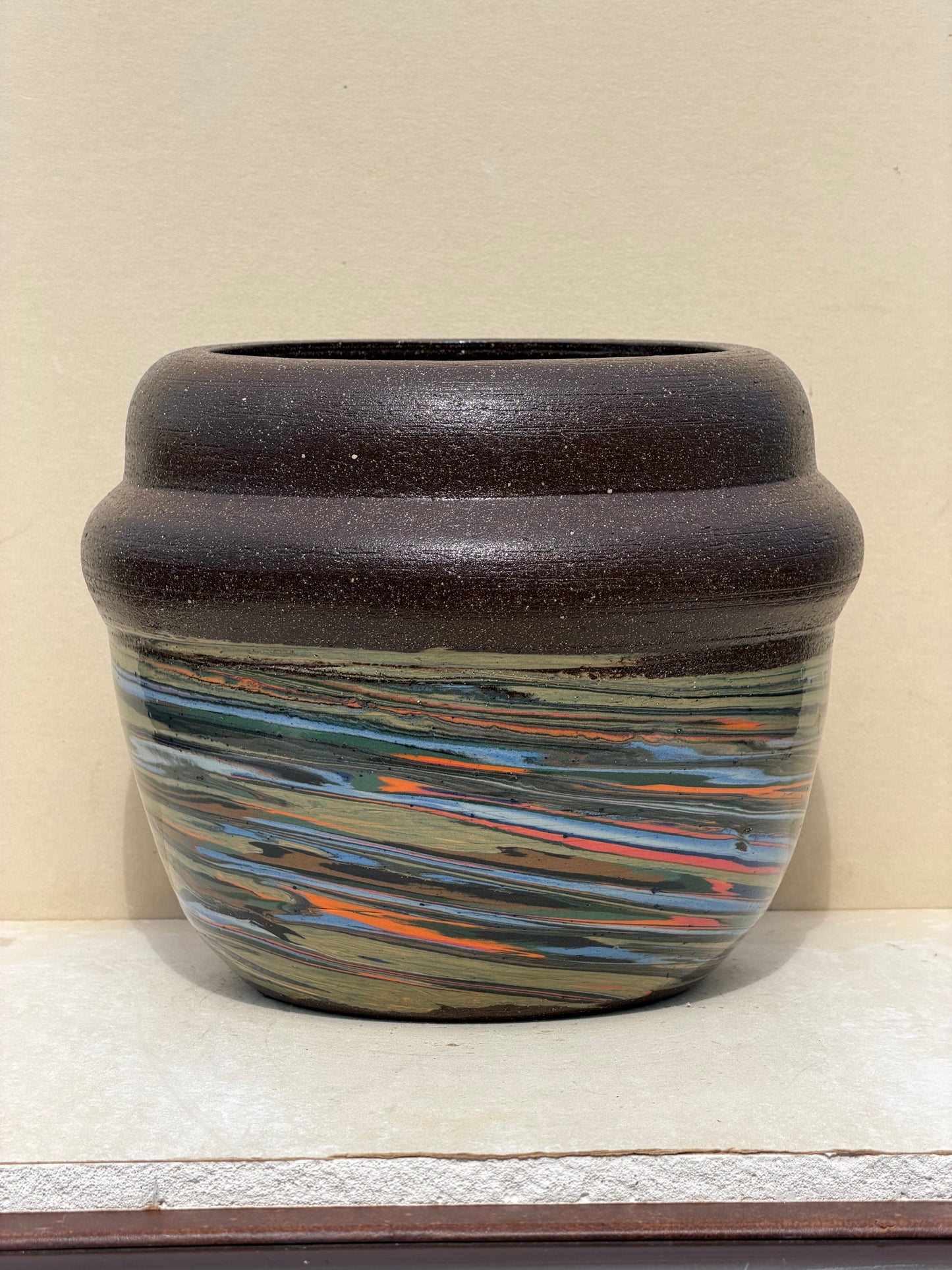 Brown Marbled Vase