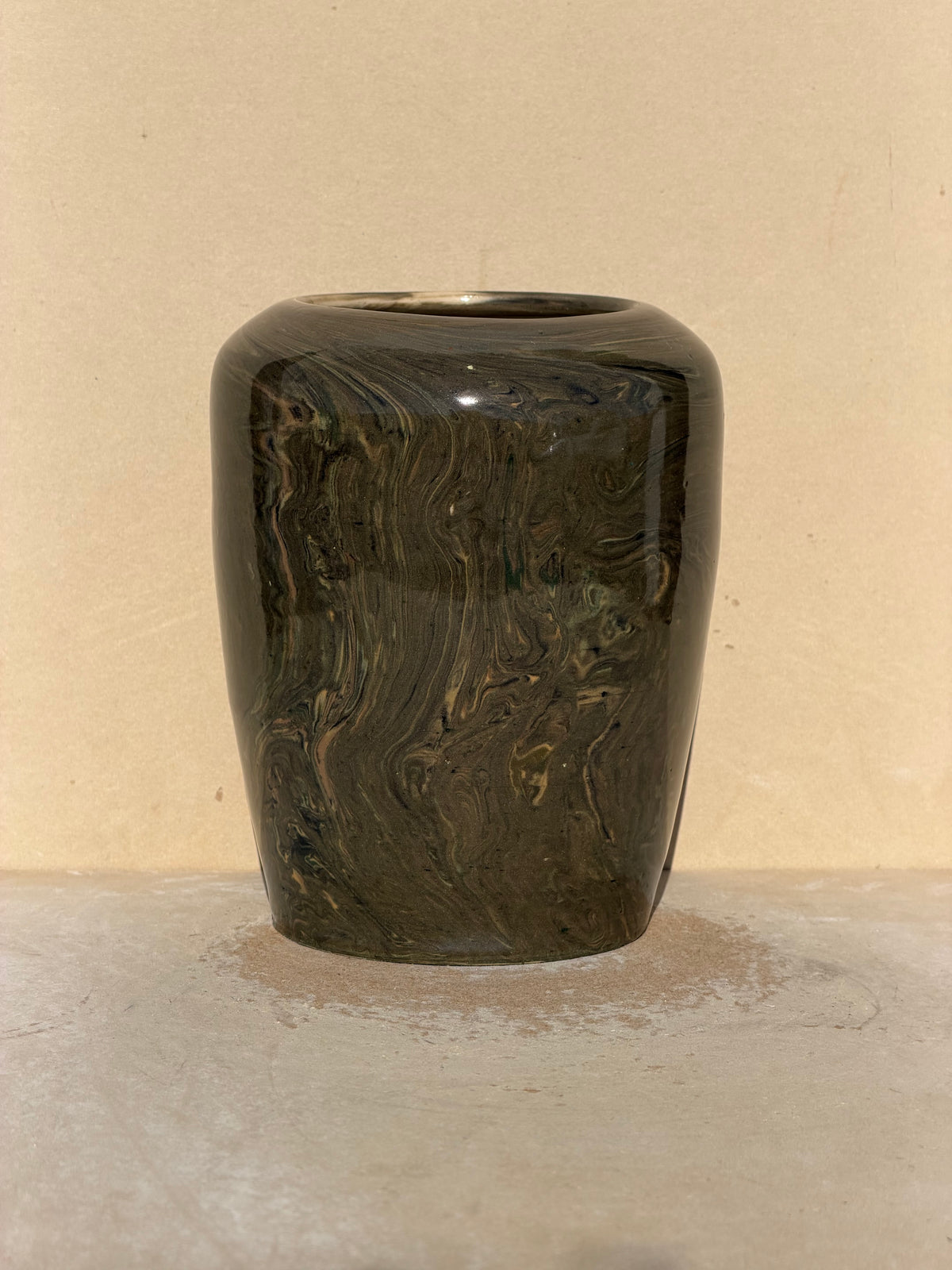 Marbled Green Vase