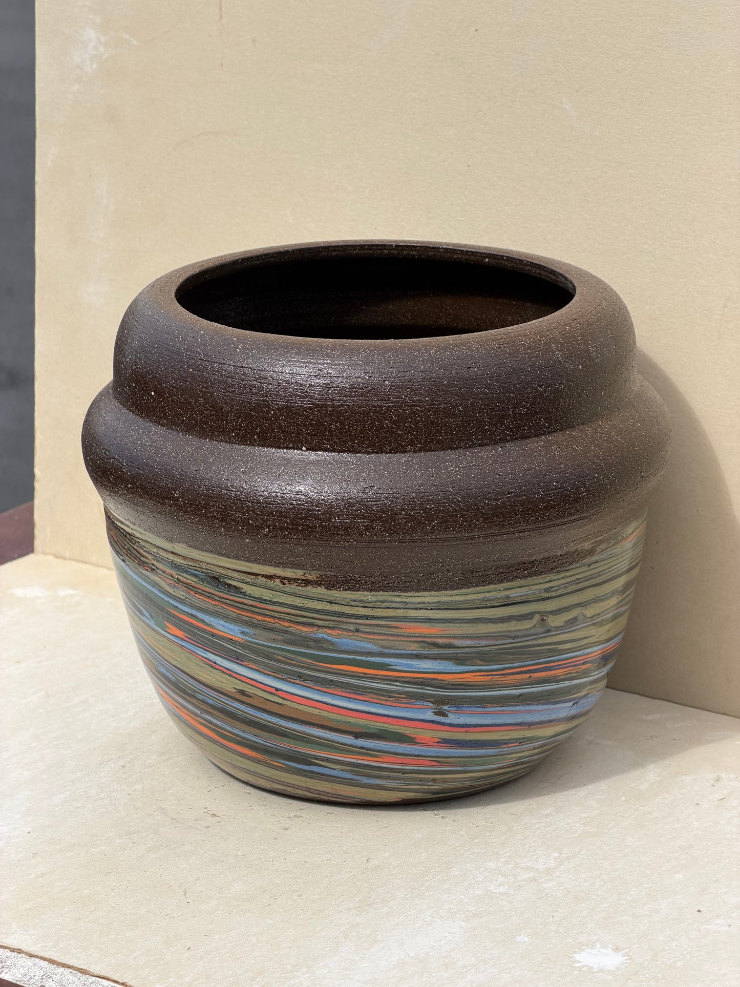Brown Marbled Vase