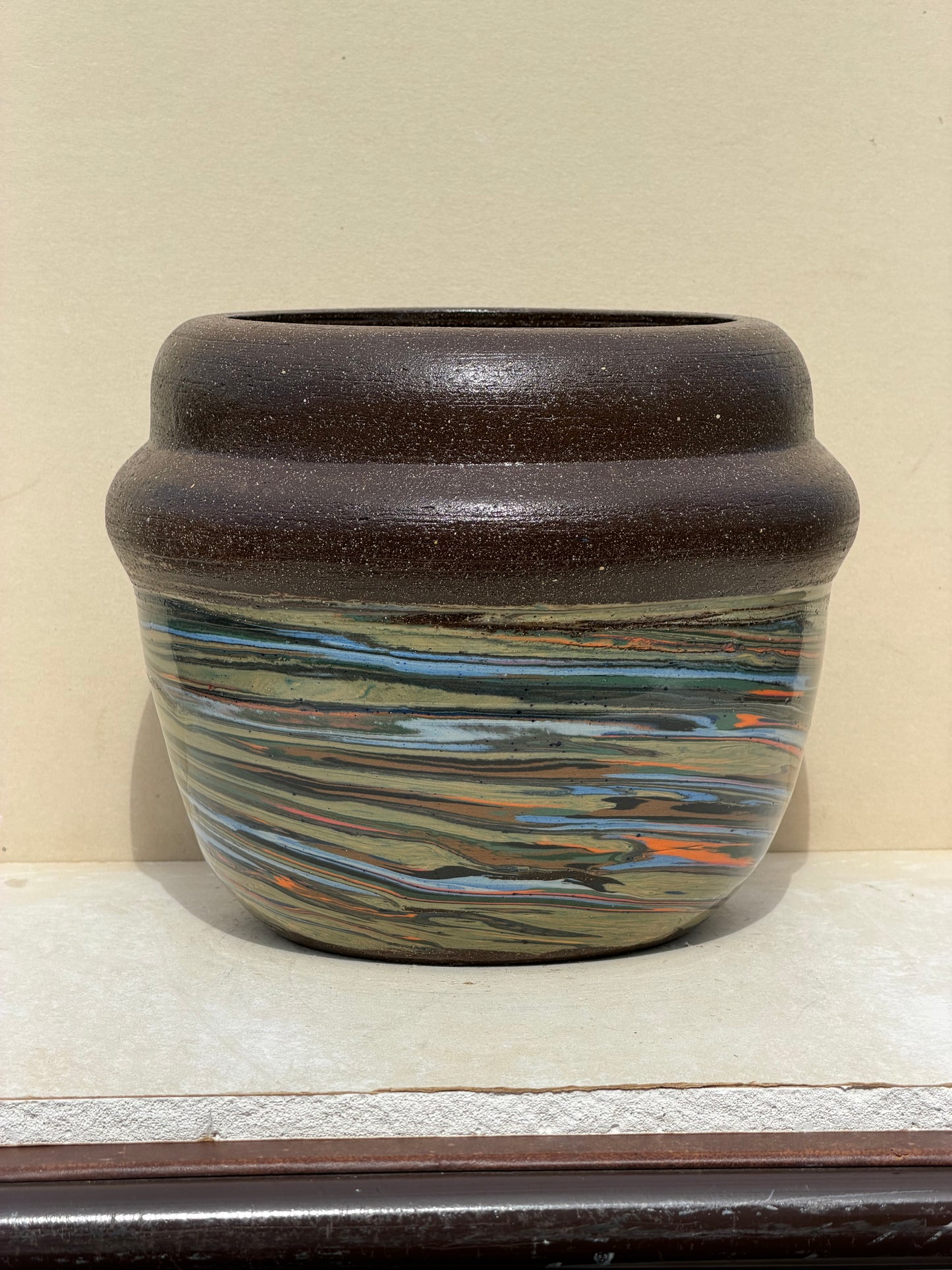 Brown Marbled Vase