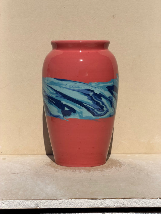 Red and Blue Band Vase