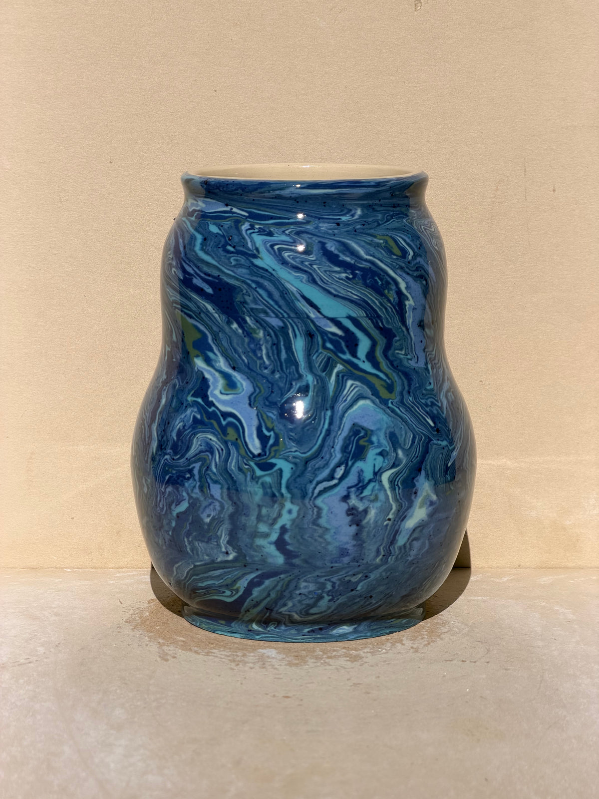 Marbled Blue Vase