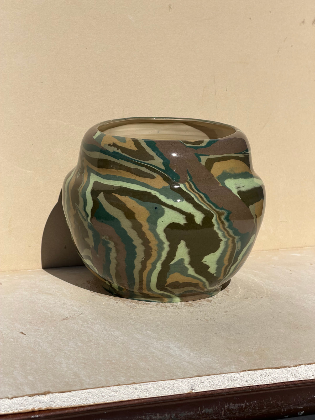 Green Nerikomi Vase