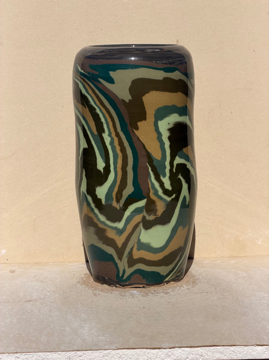 Green Nerikomi Vase