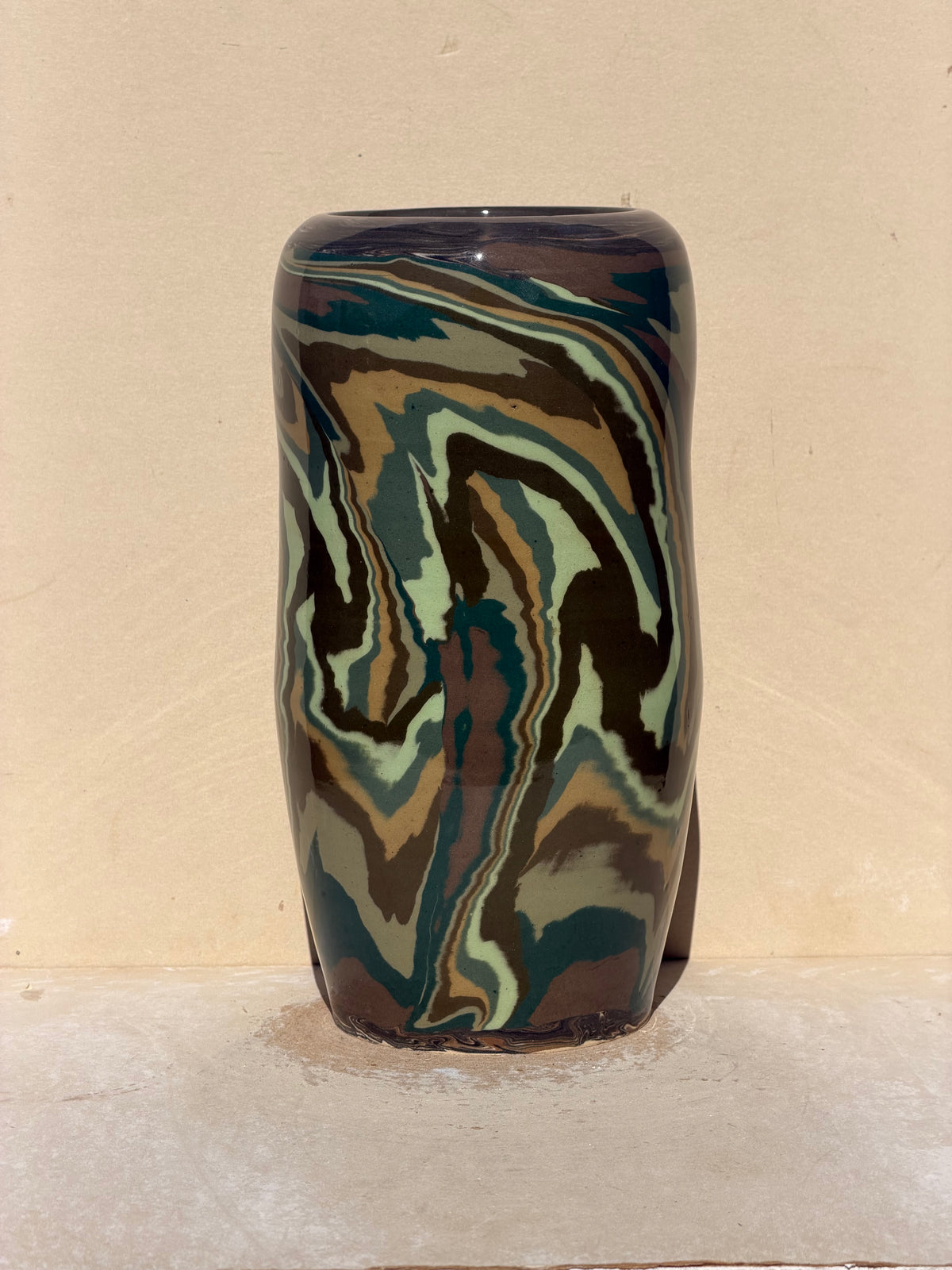 Green Nerikomi Vase