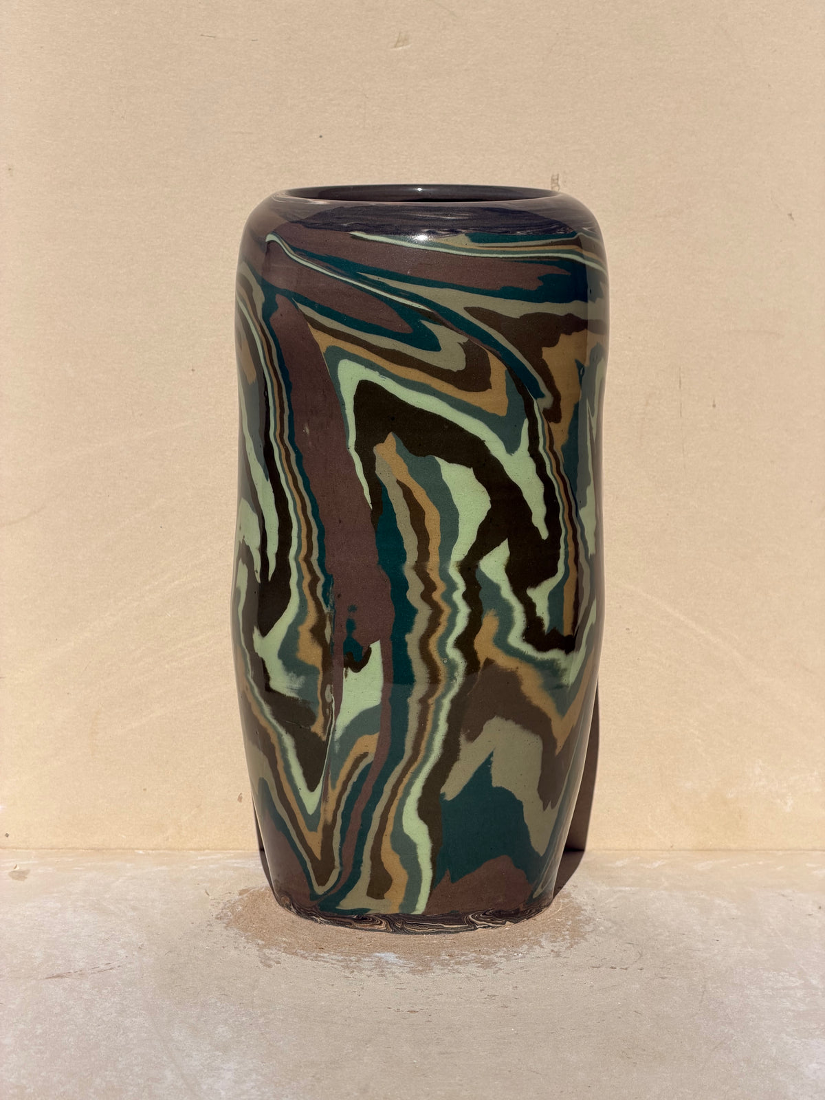 Green Nerikomi Vase