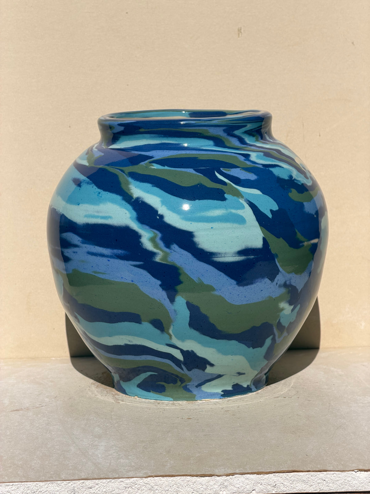 Blue Twist Vase
