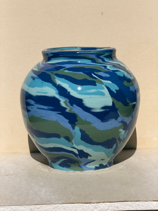 Blue Twist Vase