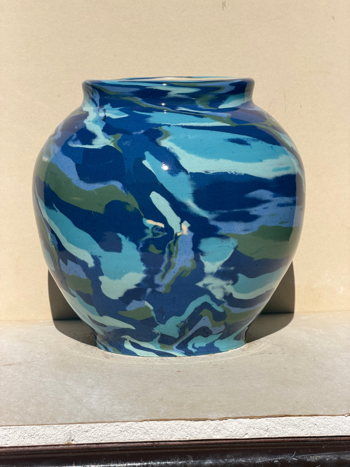 Blue Twist Vase